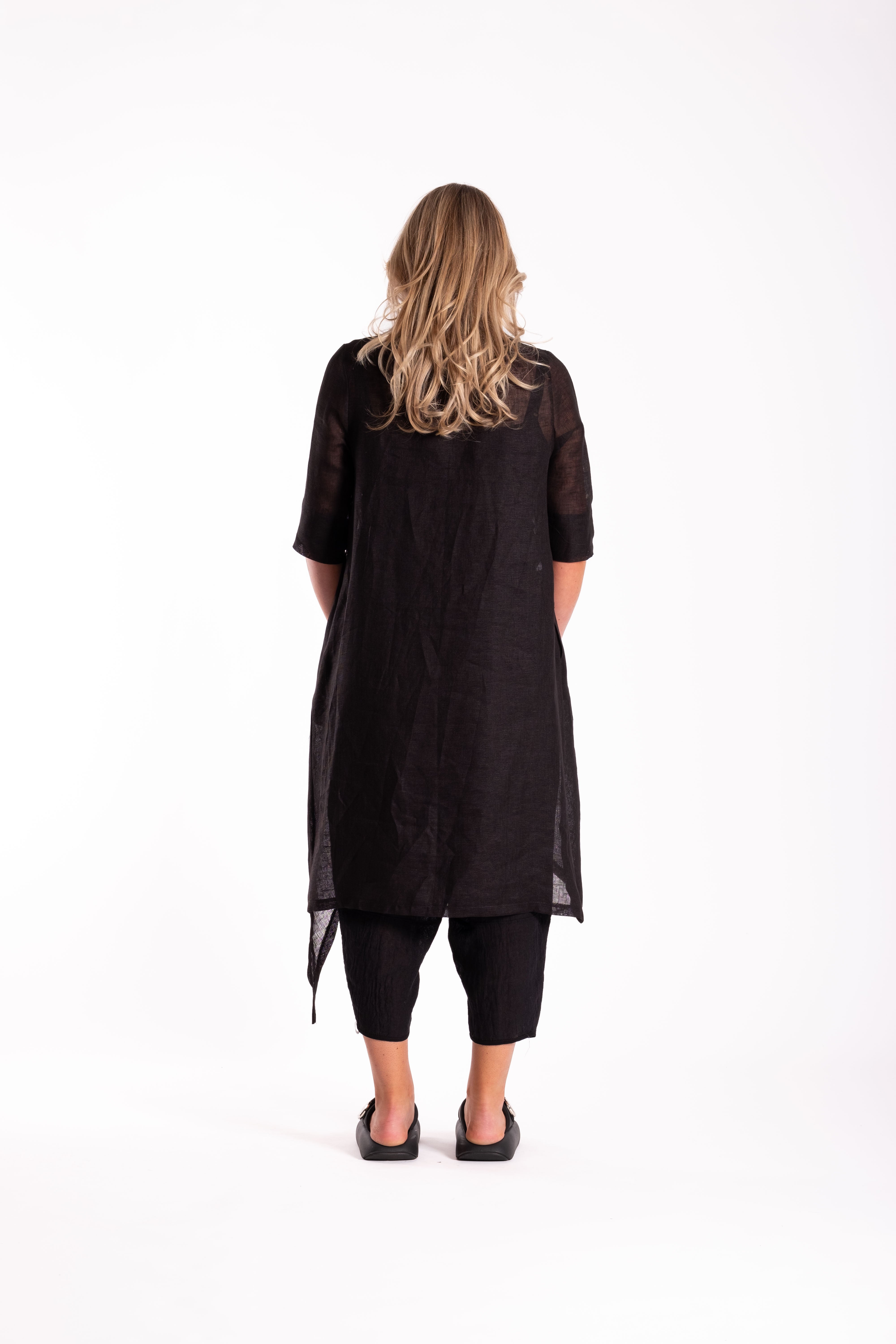 Sienna Tunic Black Linen