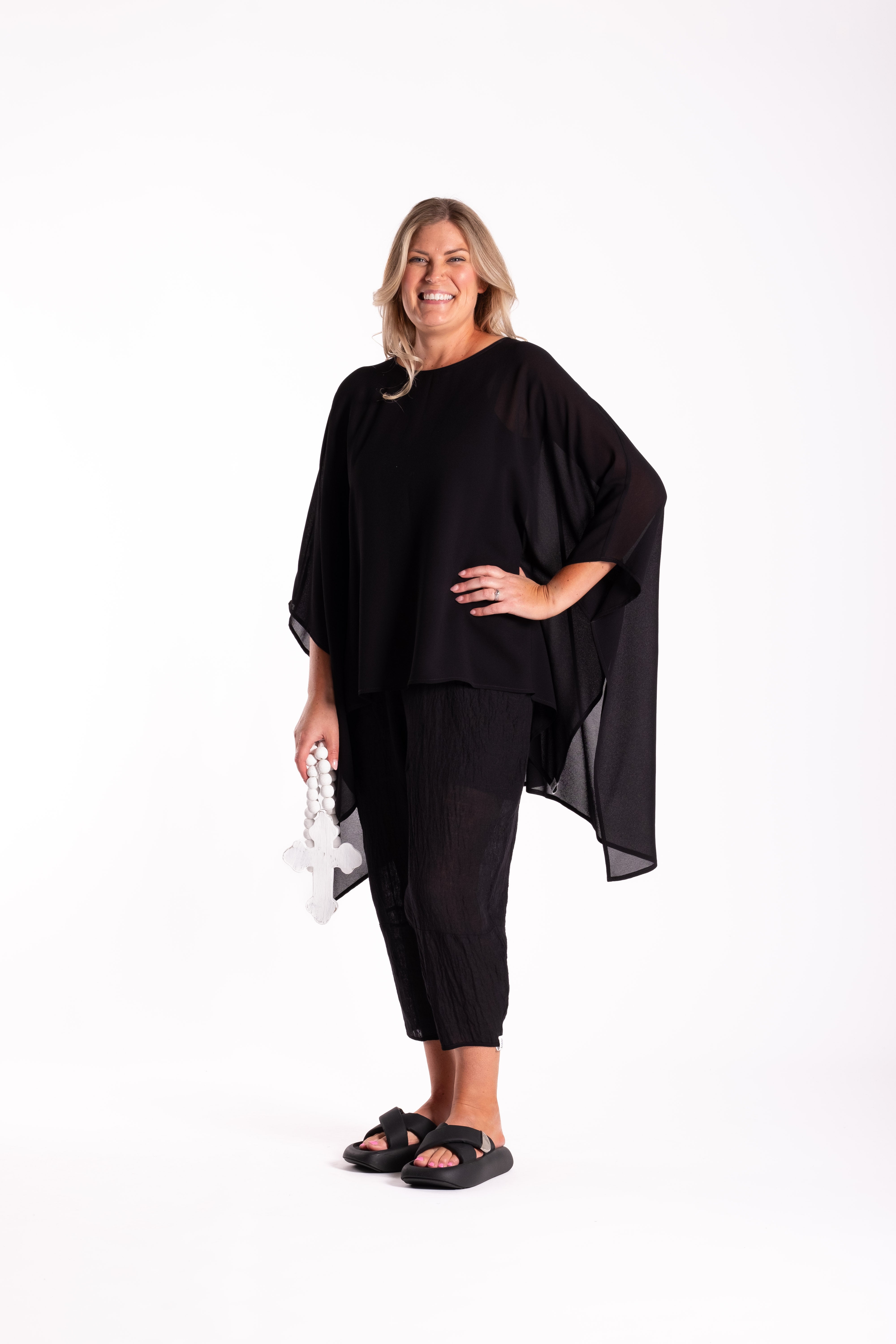 Mimi Top Black Viscose - Onesize