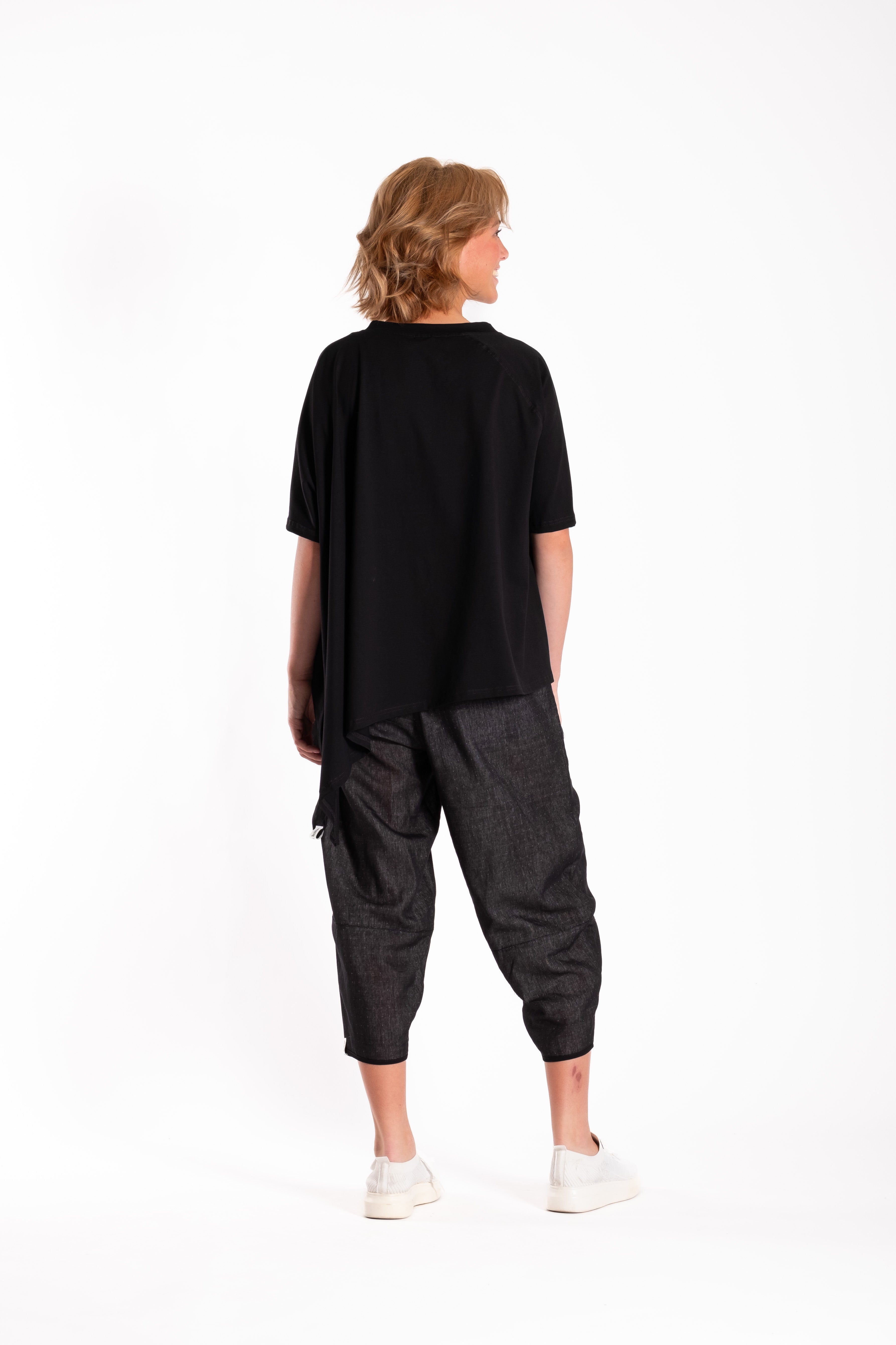 Harper Angled Tee Black
