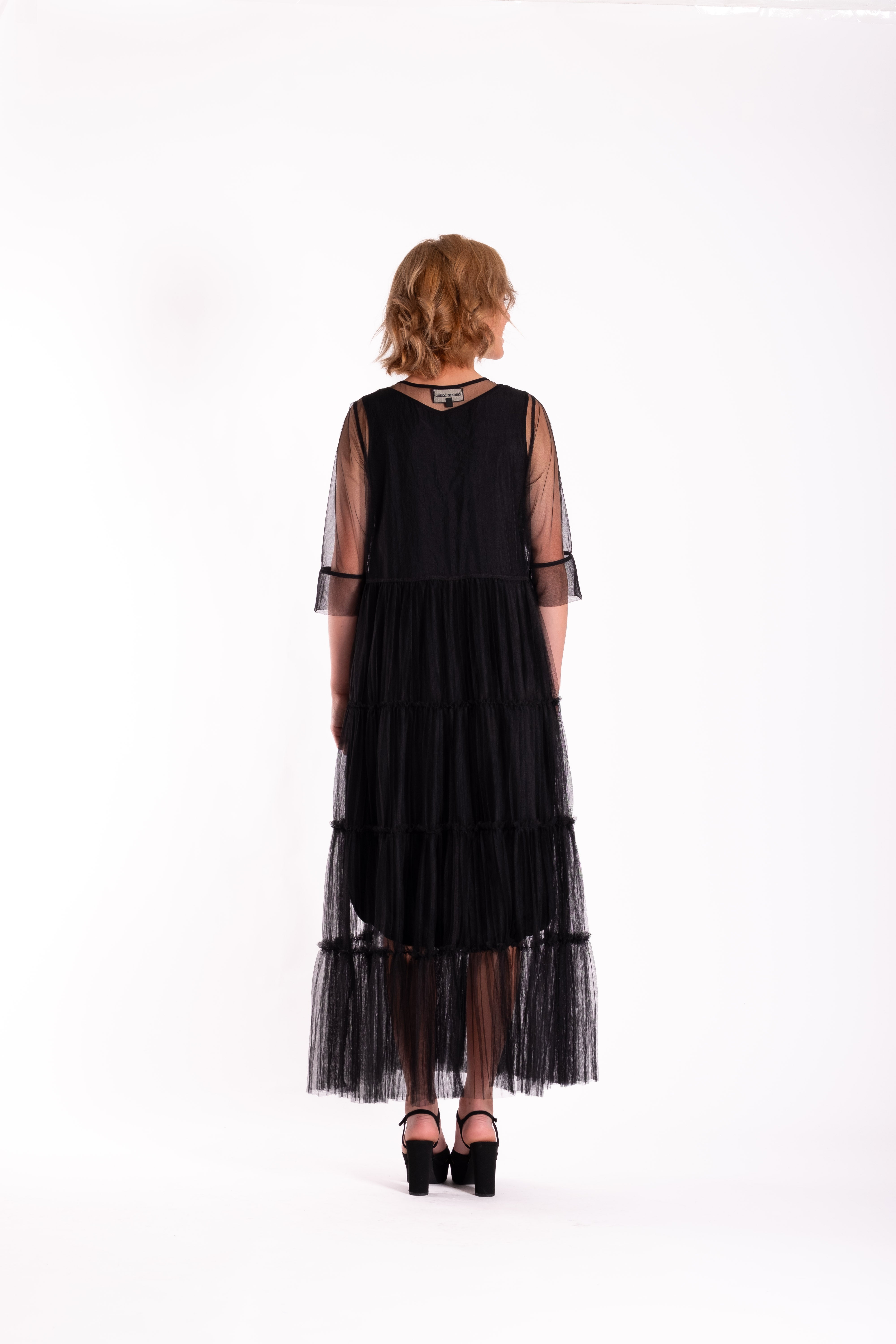 4 Tiered Dress Black