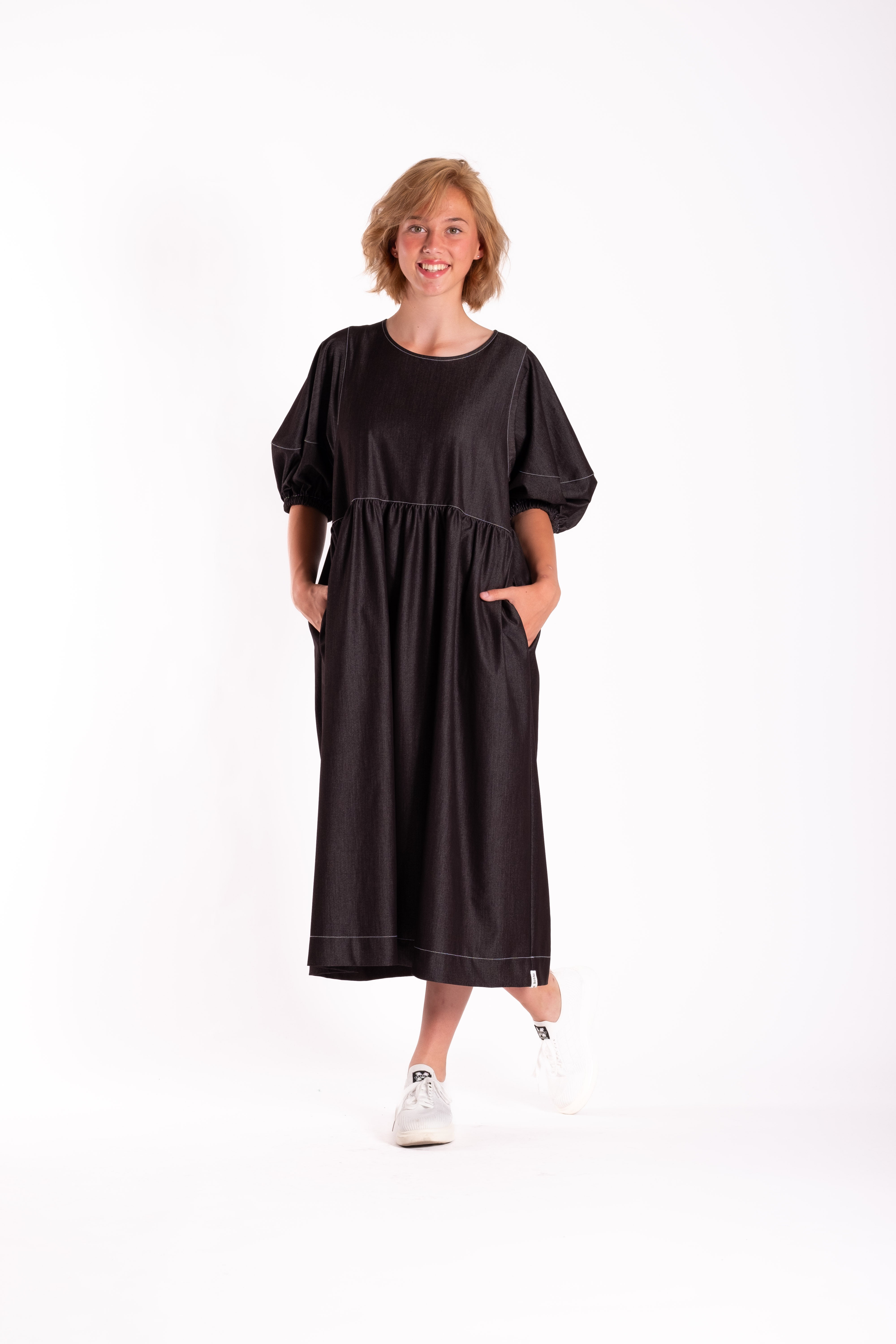 Brie Dress Dark Denim (Lightweight)
