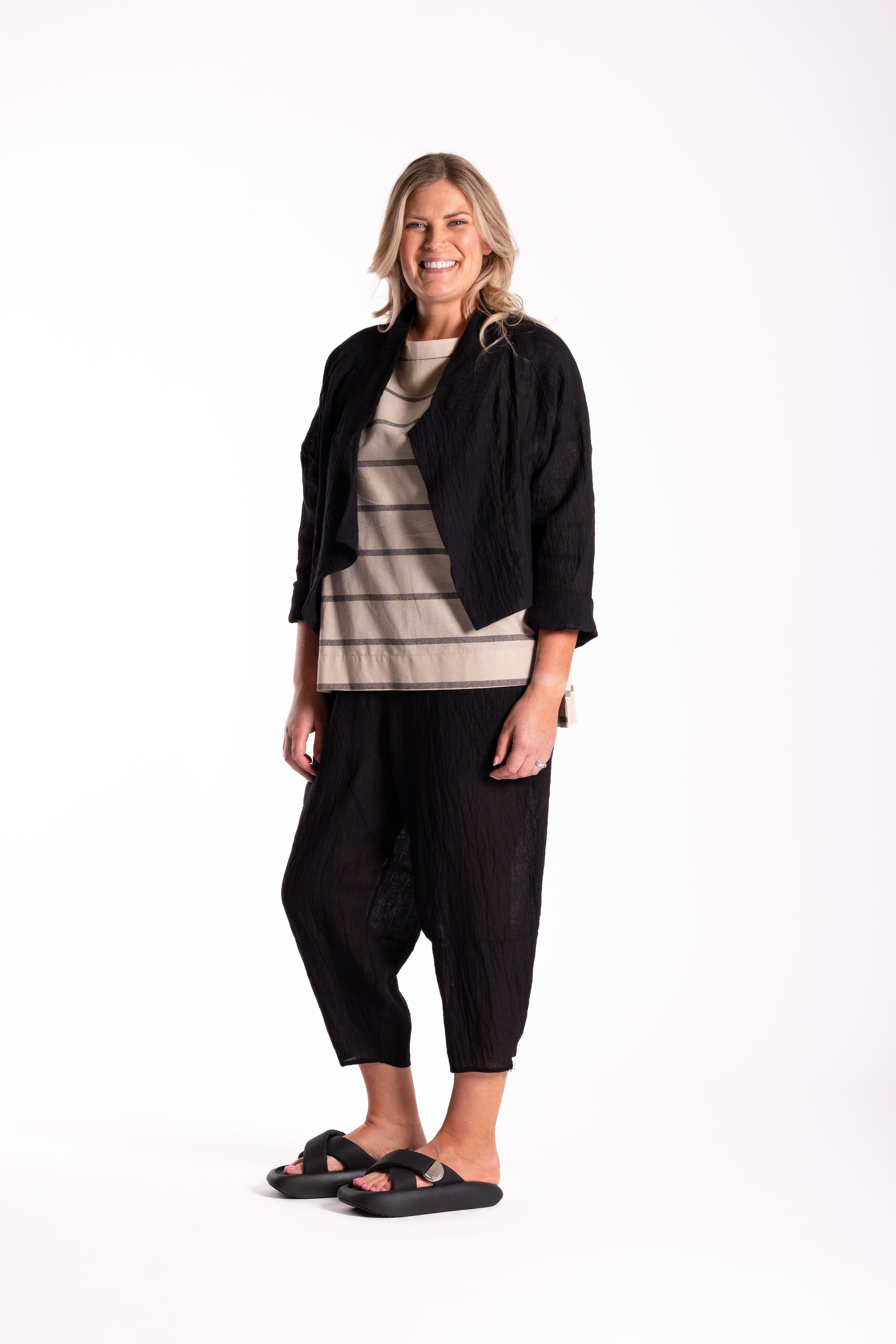 Bex Jacket Black Flax