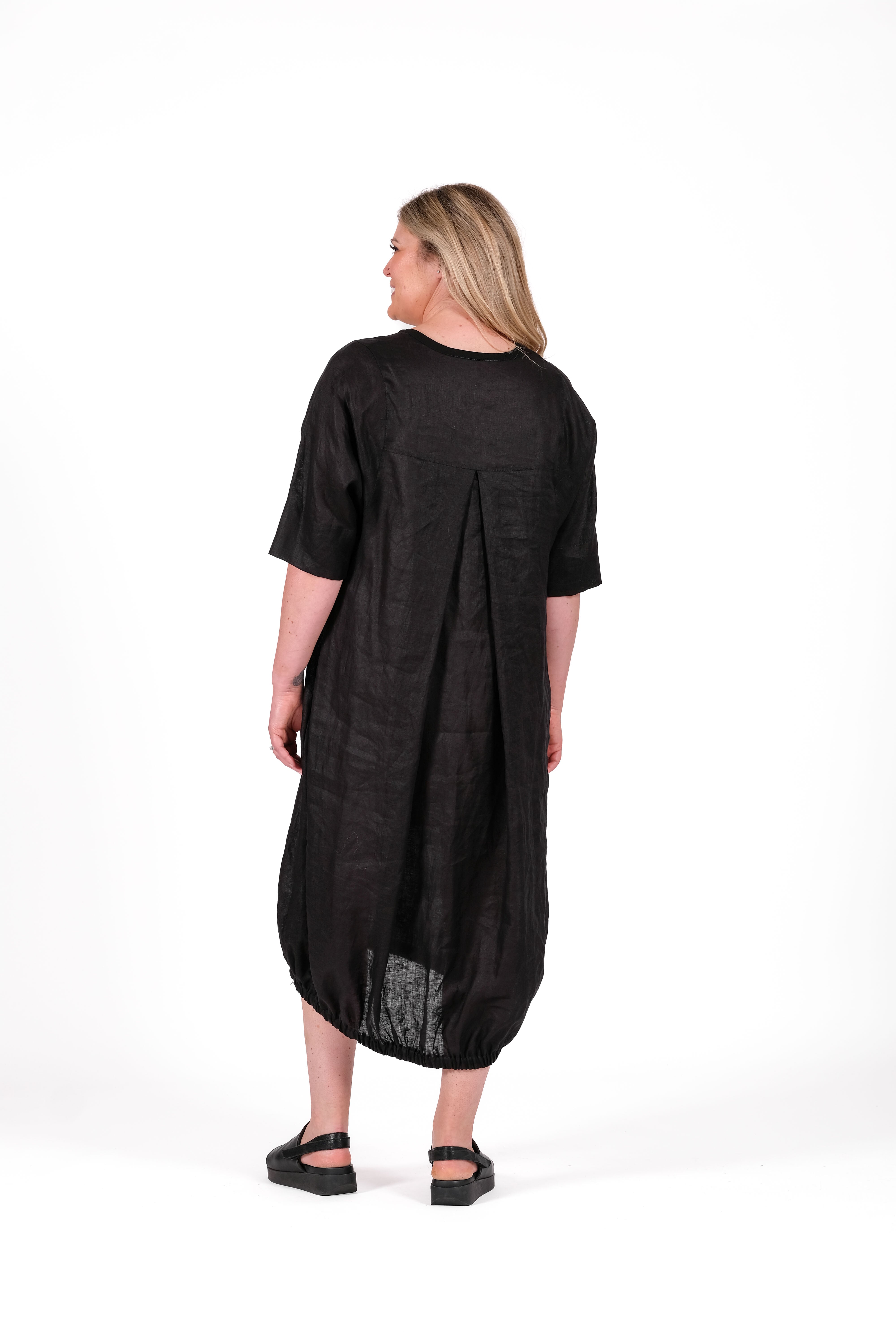 Cooper Dress Black Linen