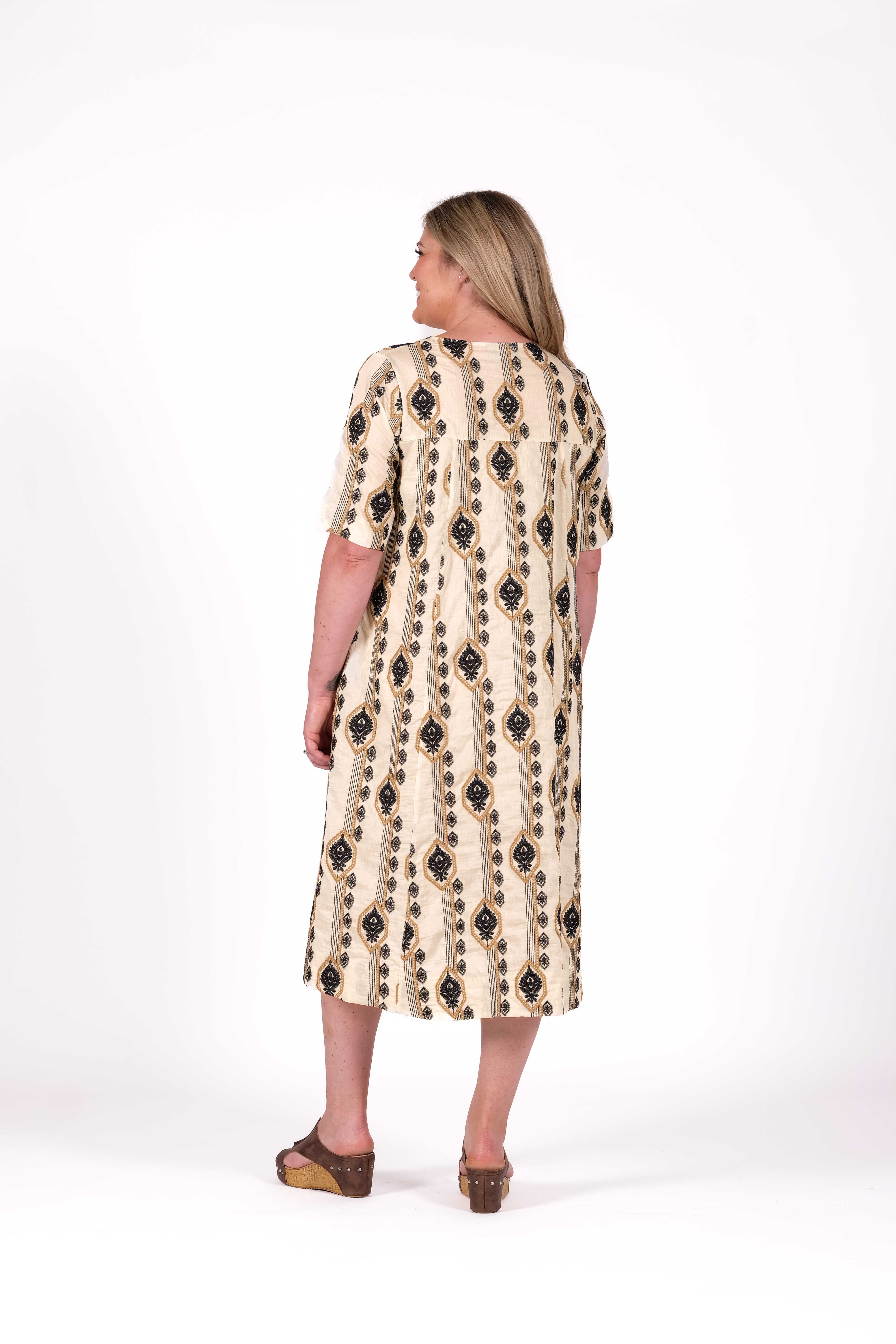 Kimee Dress Shadow Stitch