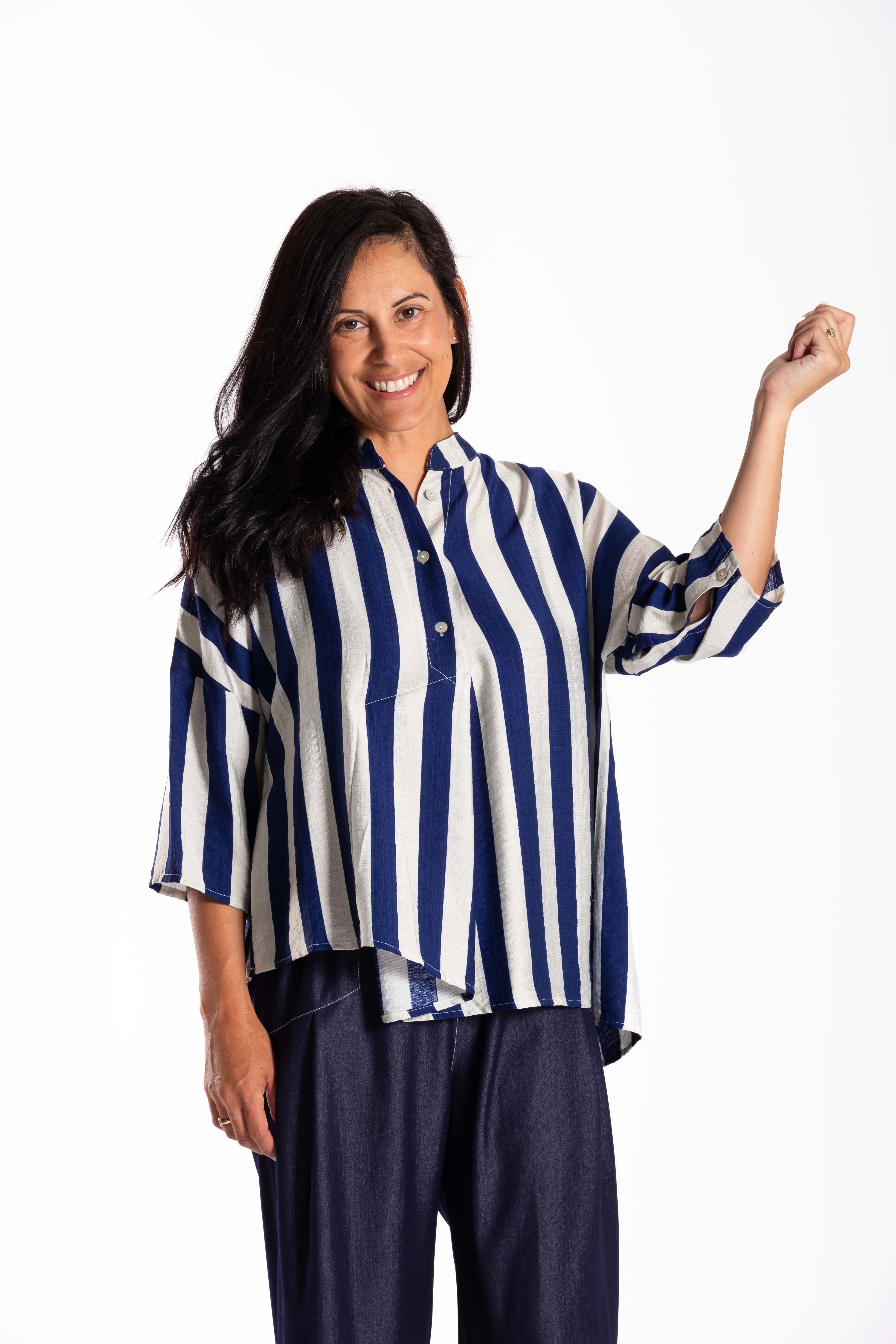 Phoenix Shirt Blue/White Stripe