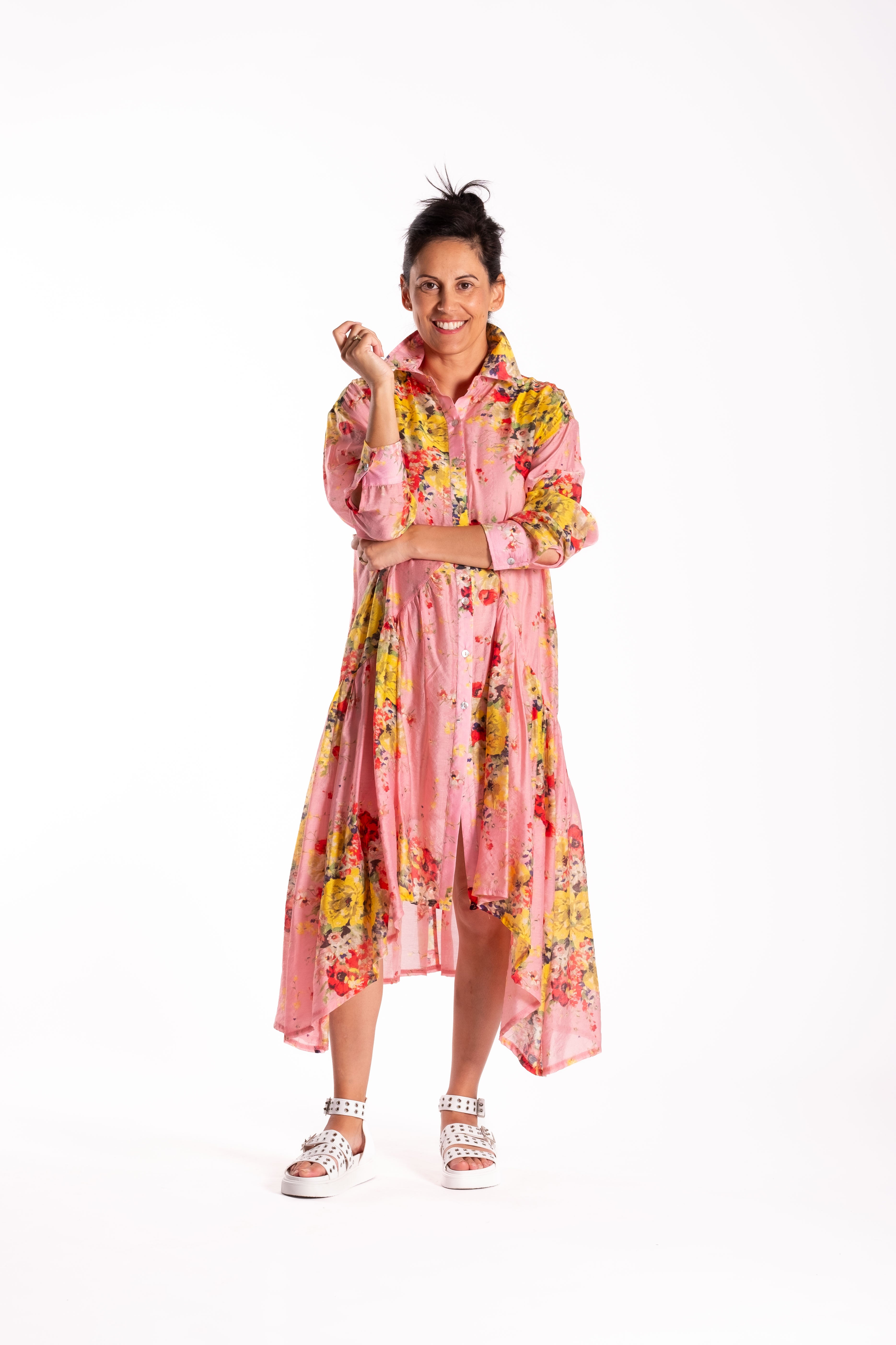 Empire Shirt Dress Luminous Florals