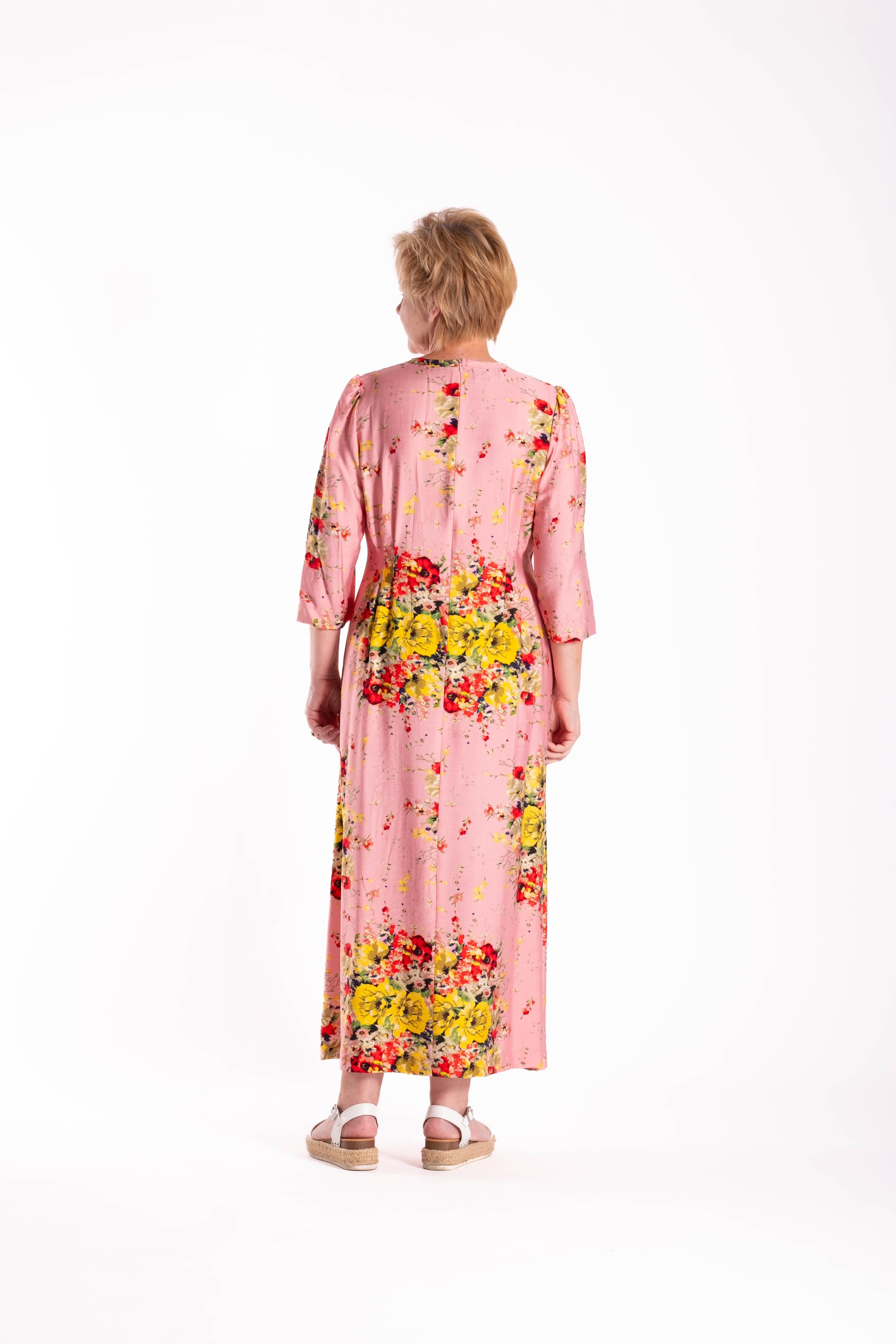 Pleated Dress Luminous Florals