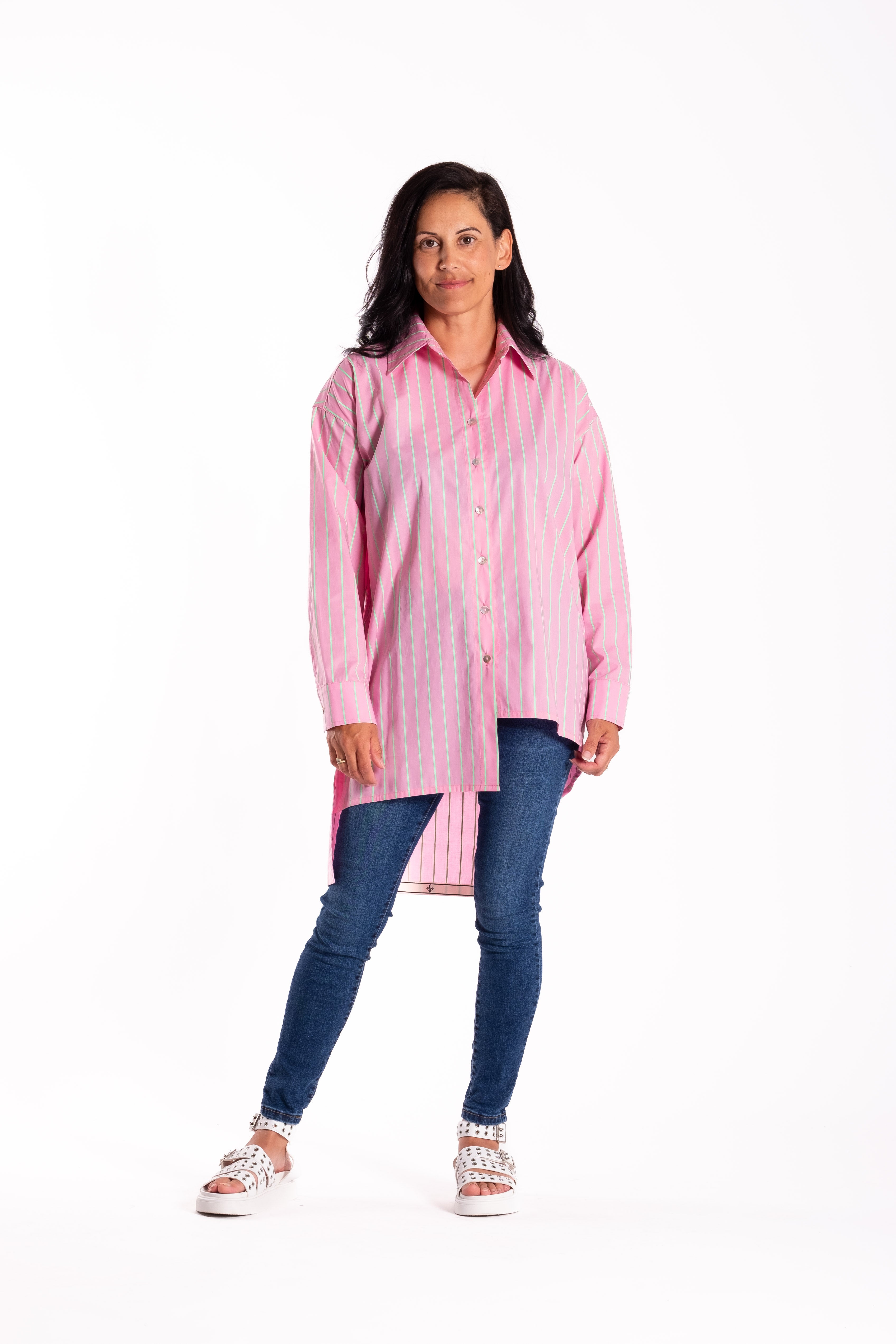 Professor Shirt Pink/Mint Stripe