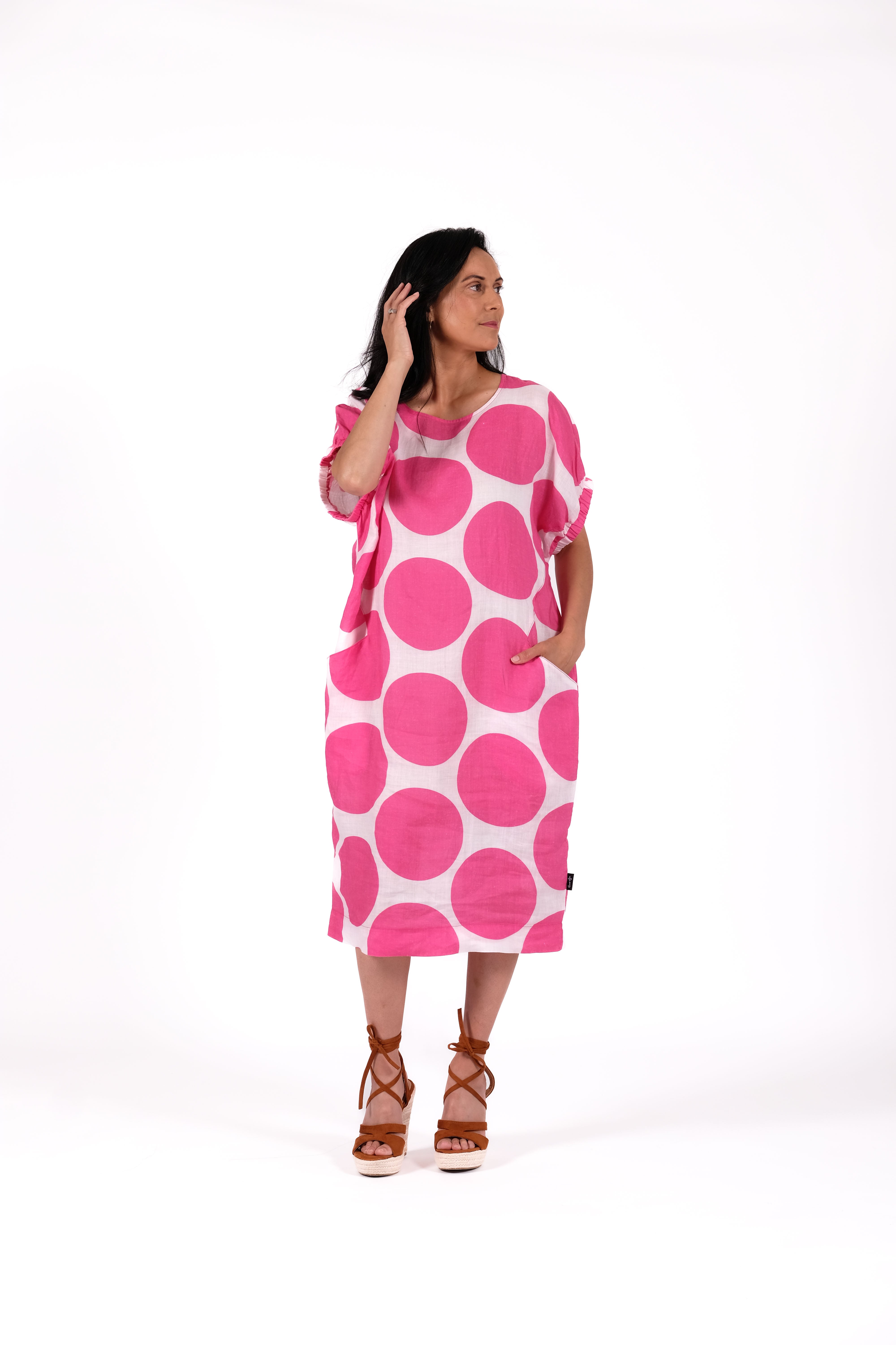Sofia Dress Pink Spot