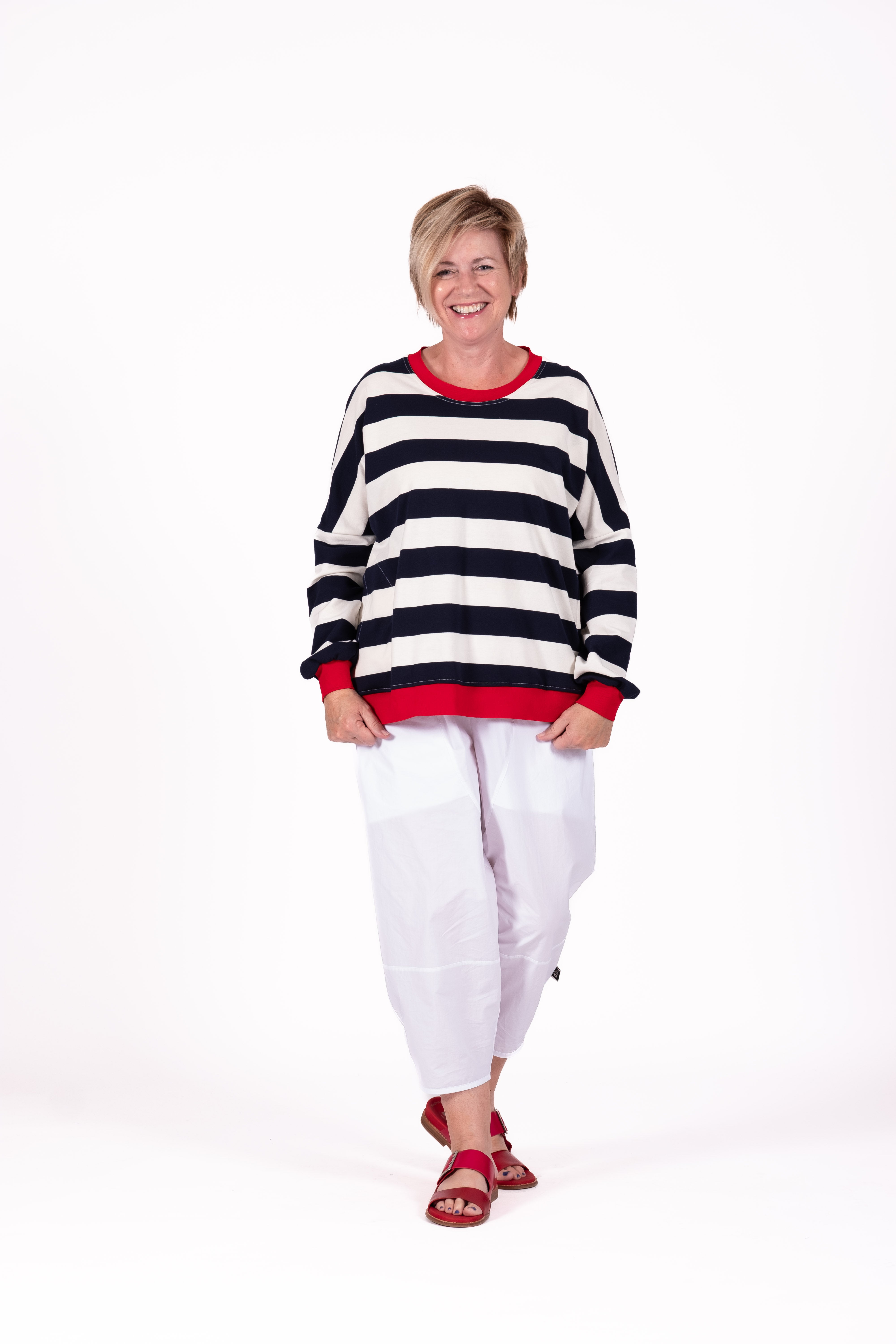 Sweatshirt Navy Stripe