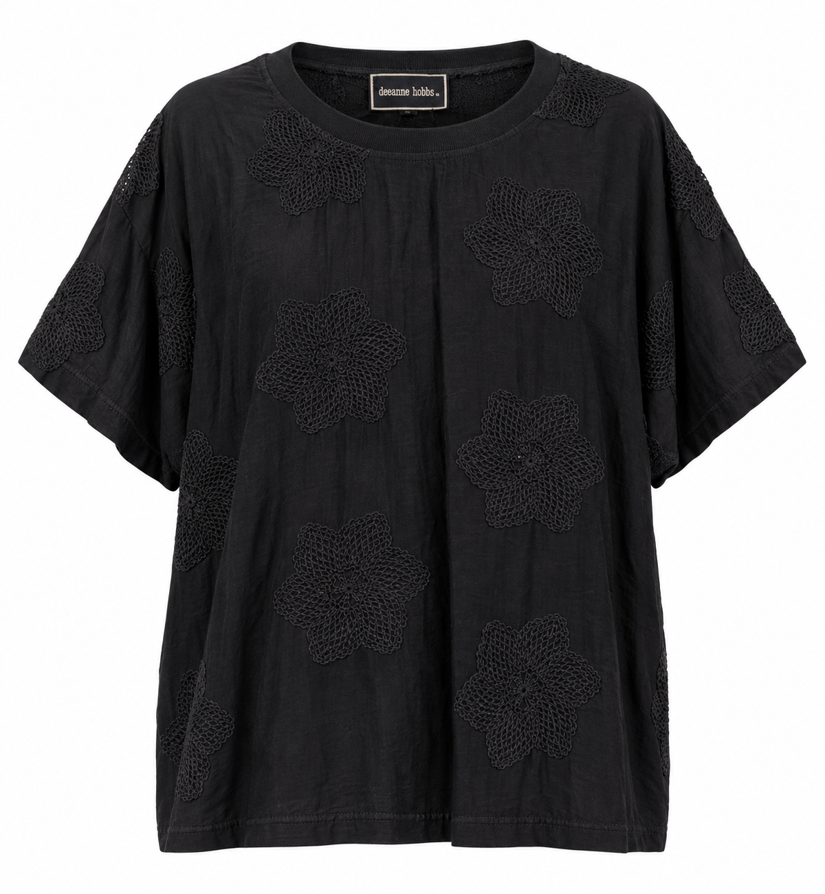 Talia Top Textured Noir