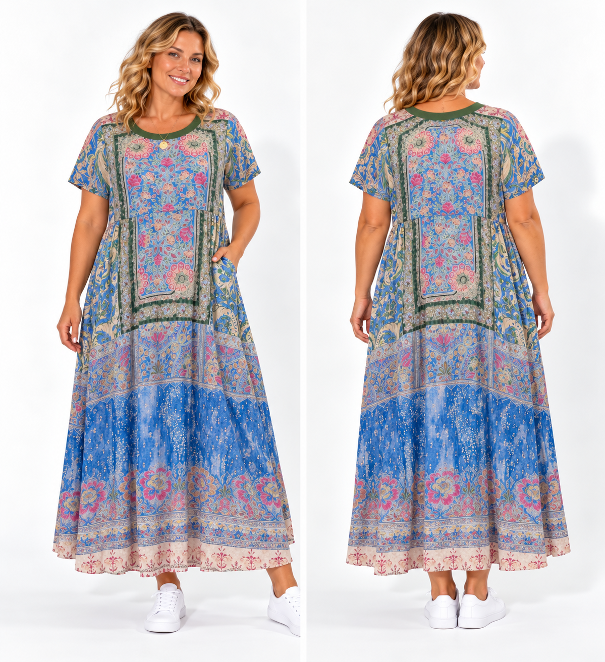 Penelope Dress Boho Patchwork Maxi