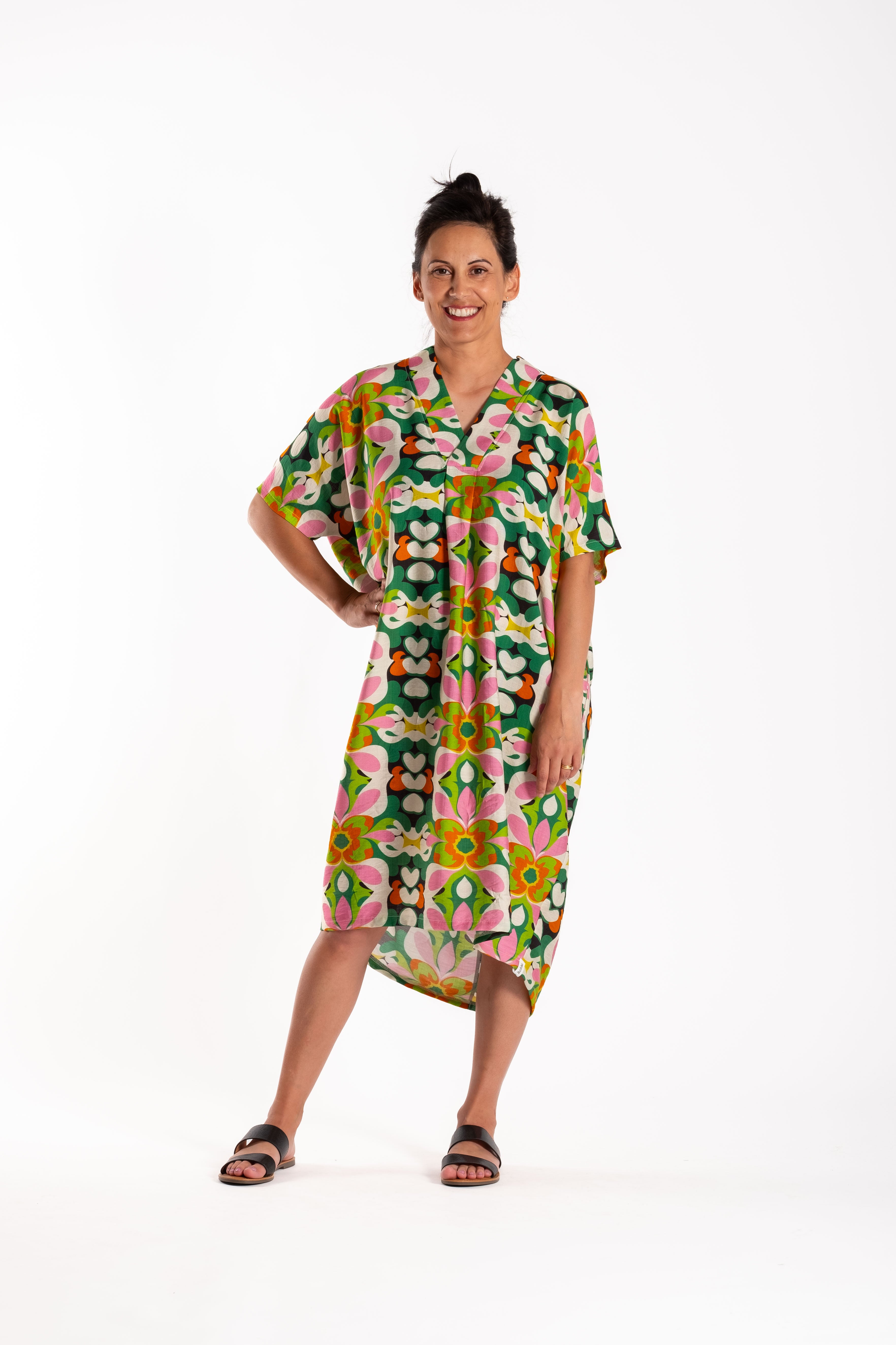 Kotua Dress Green Retro