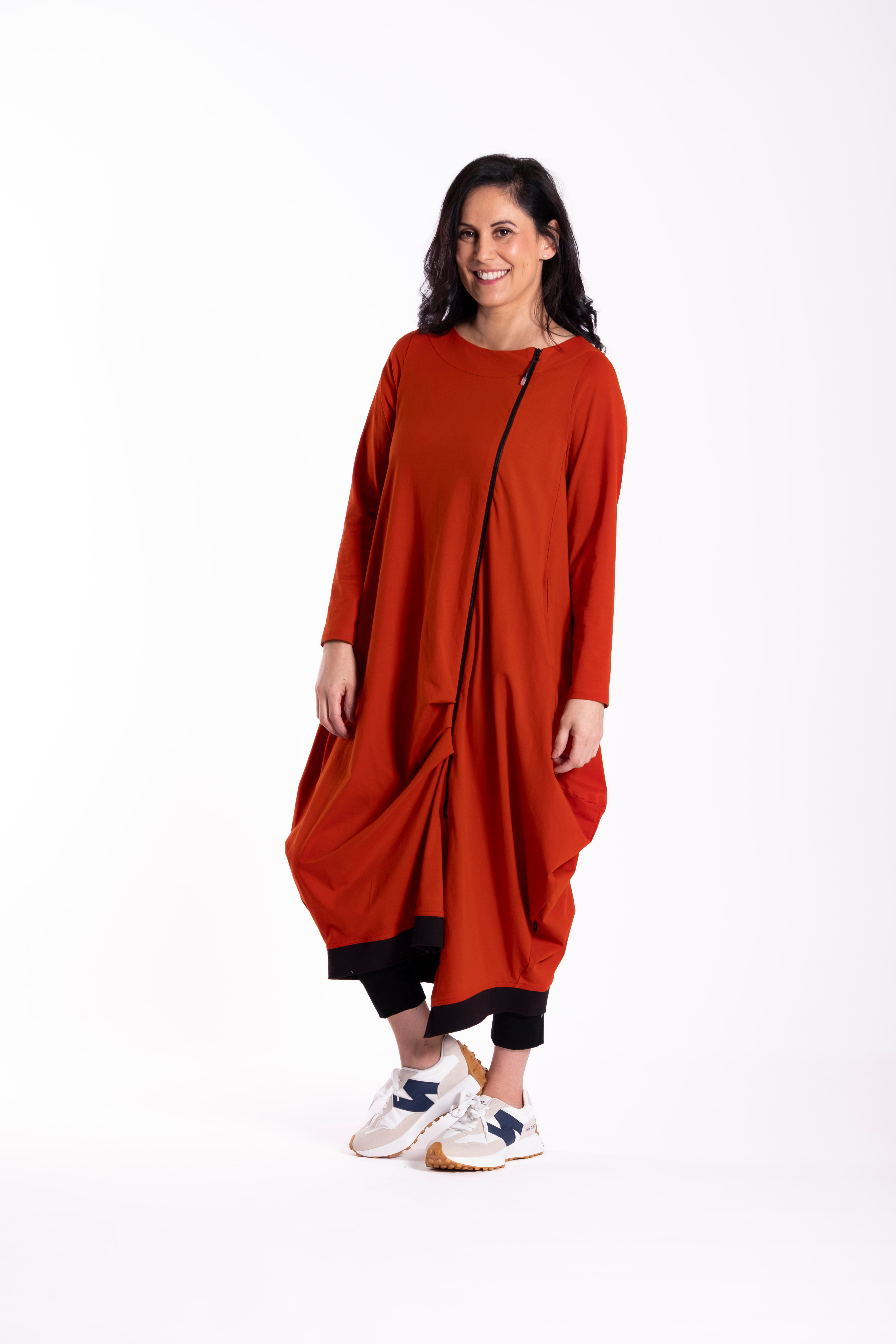 Urban Fold Dress Spiced Flame