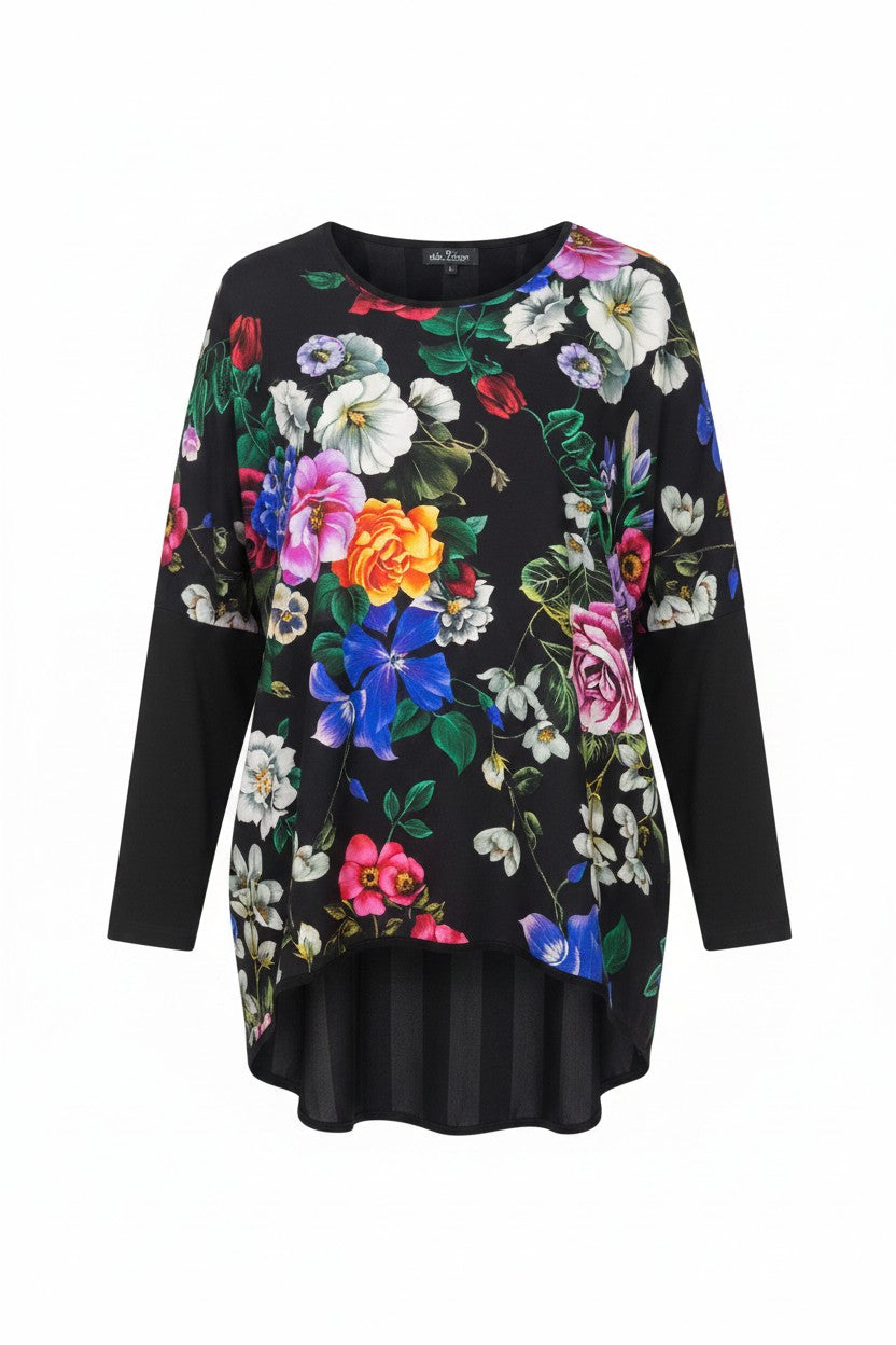 Relaxed Top Midnight Blooms