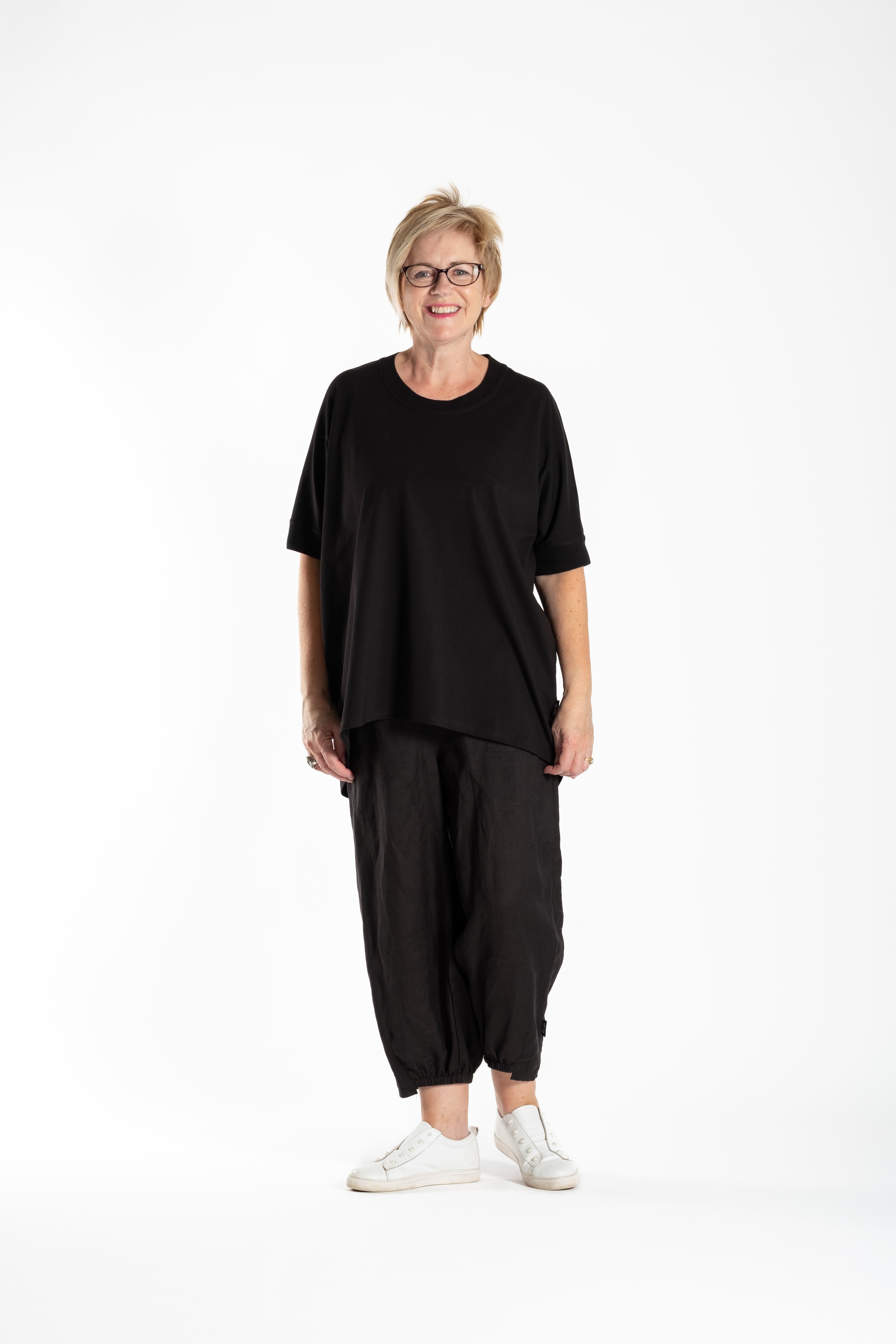 No Apologies Black Relaxed Top