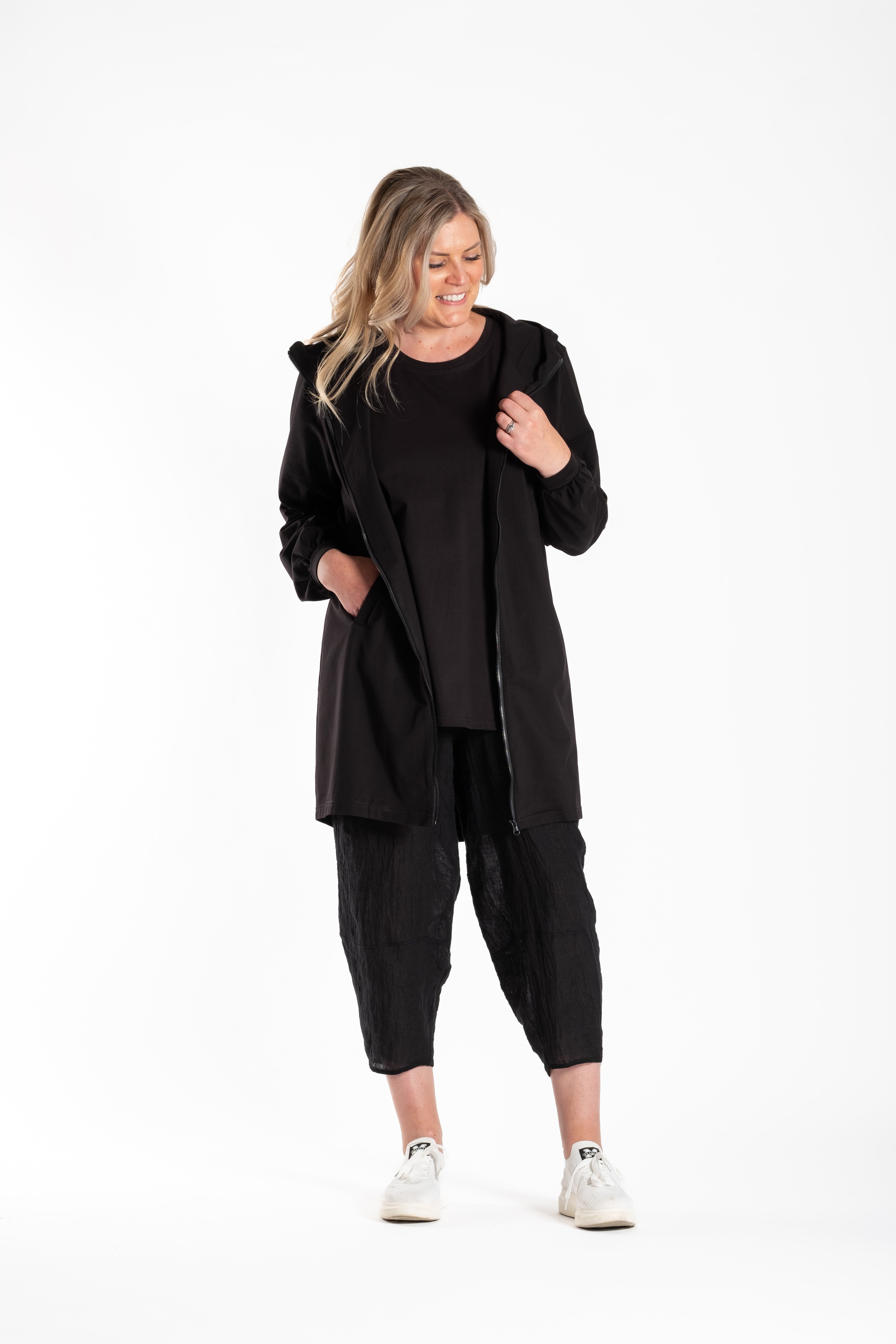 No Apologies Black Zip Up Jacket