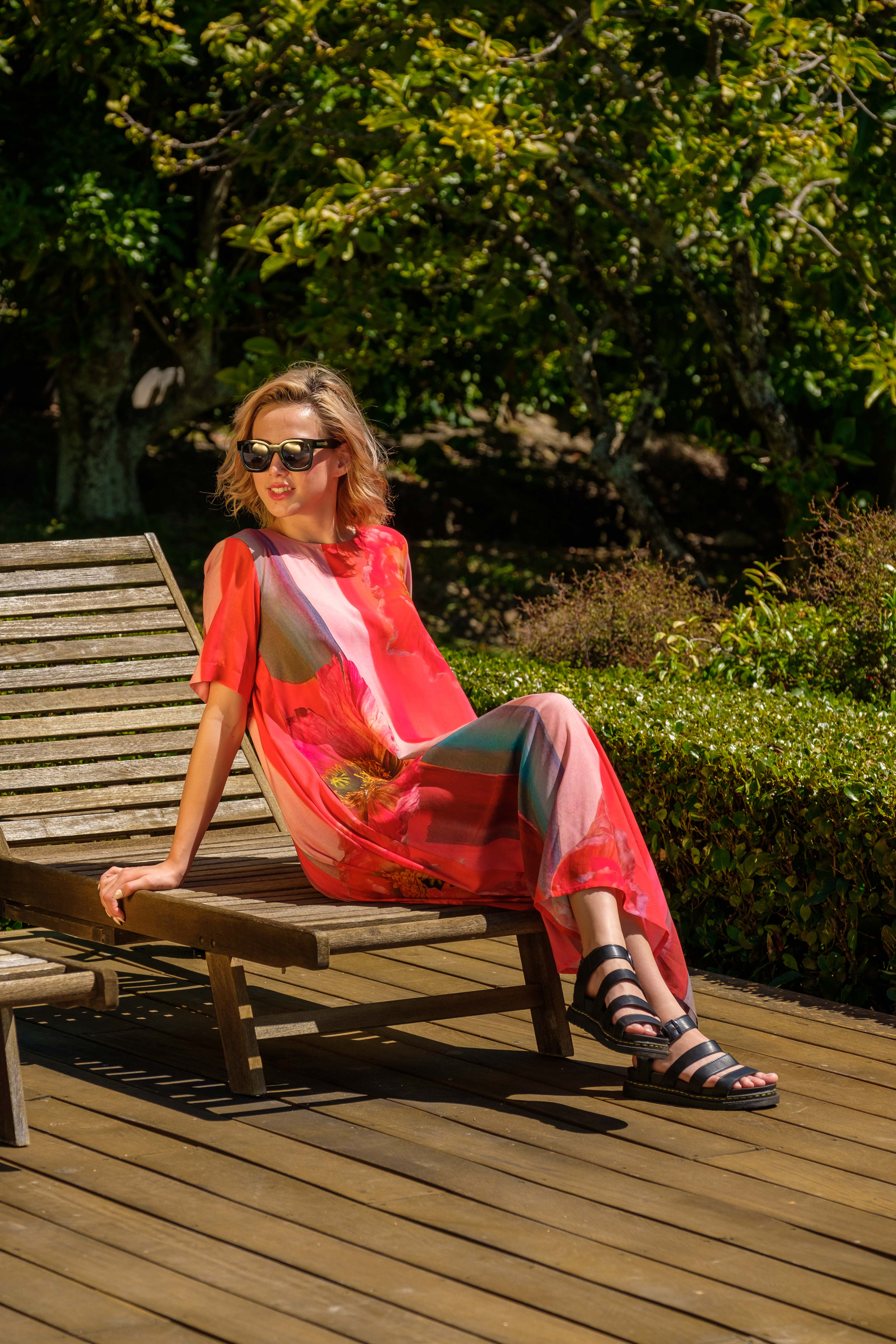 Menaka Dress Vibrant Poppies