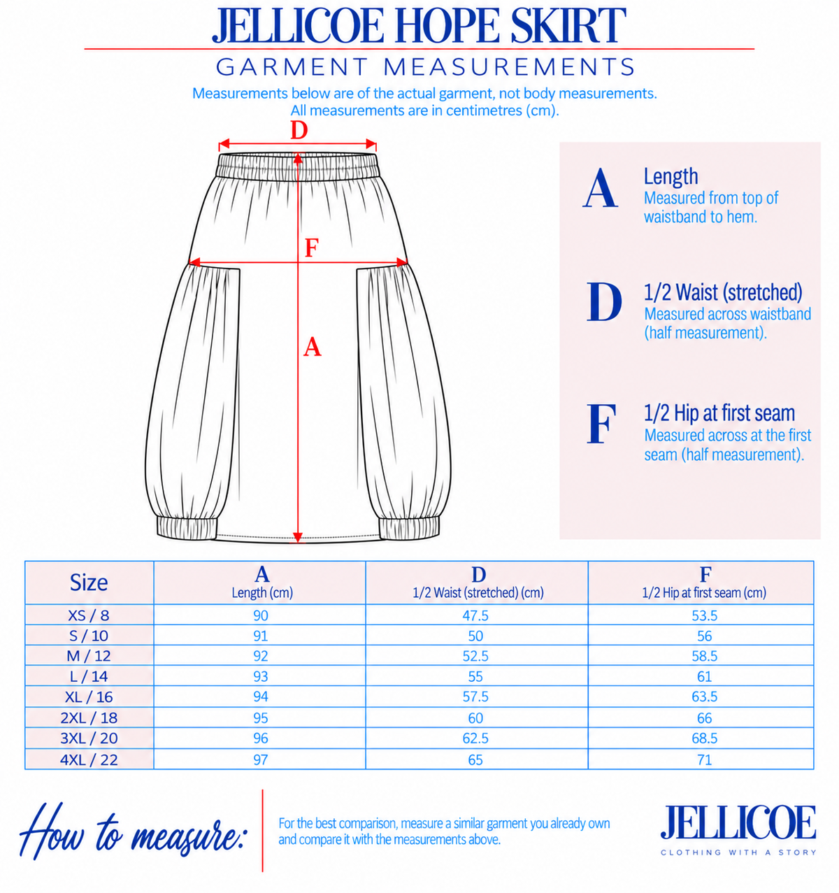 Hope Skirt French Blue Stripe
