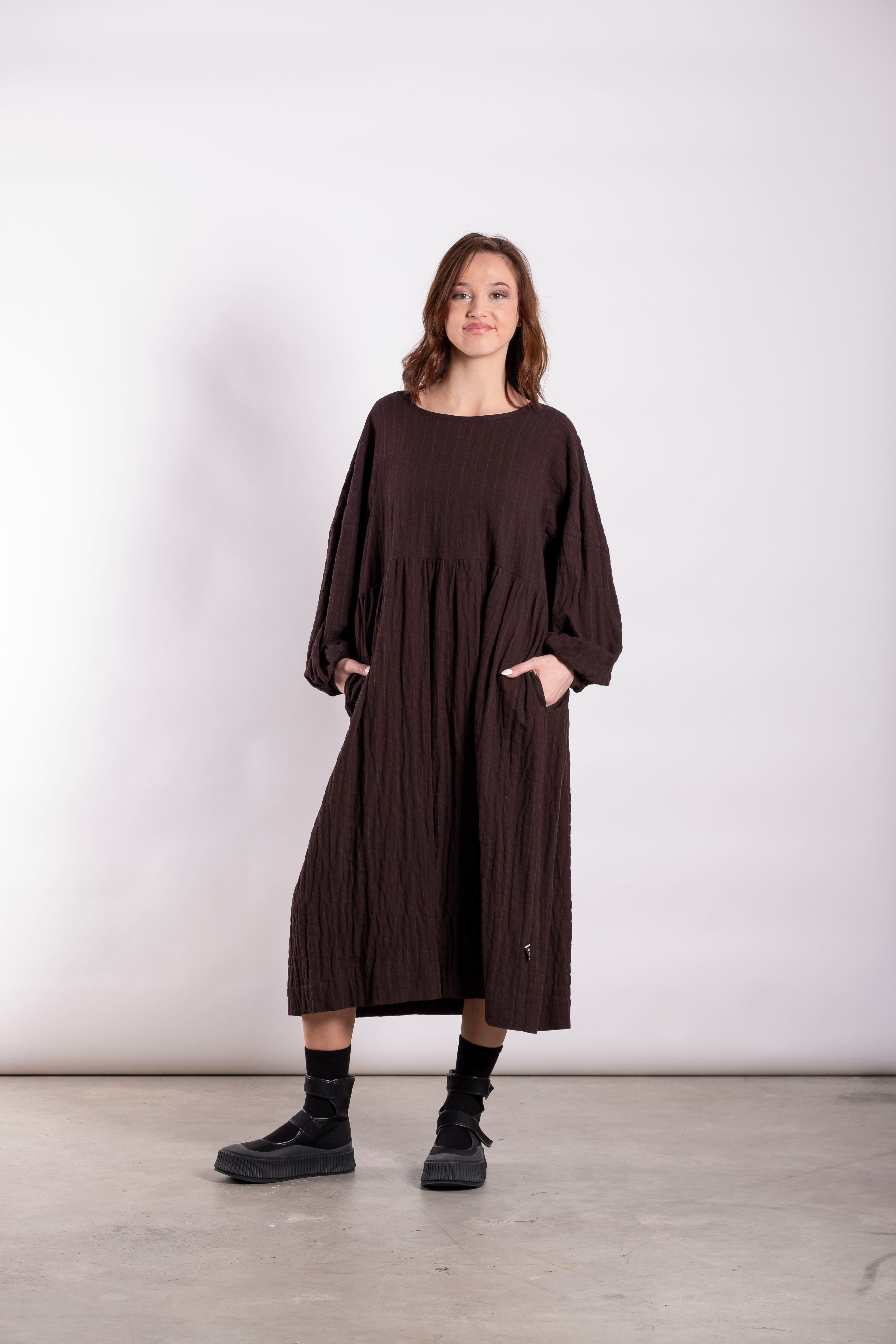 Brie Dress Plum Line