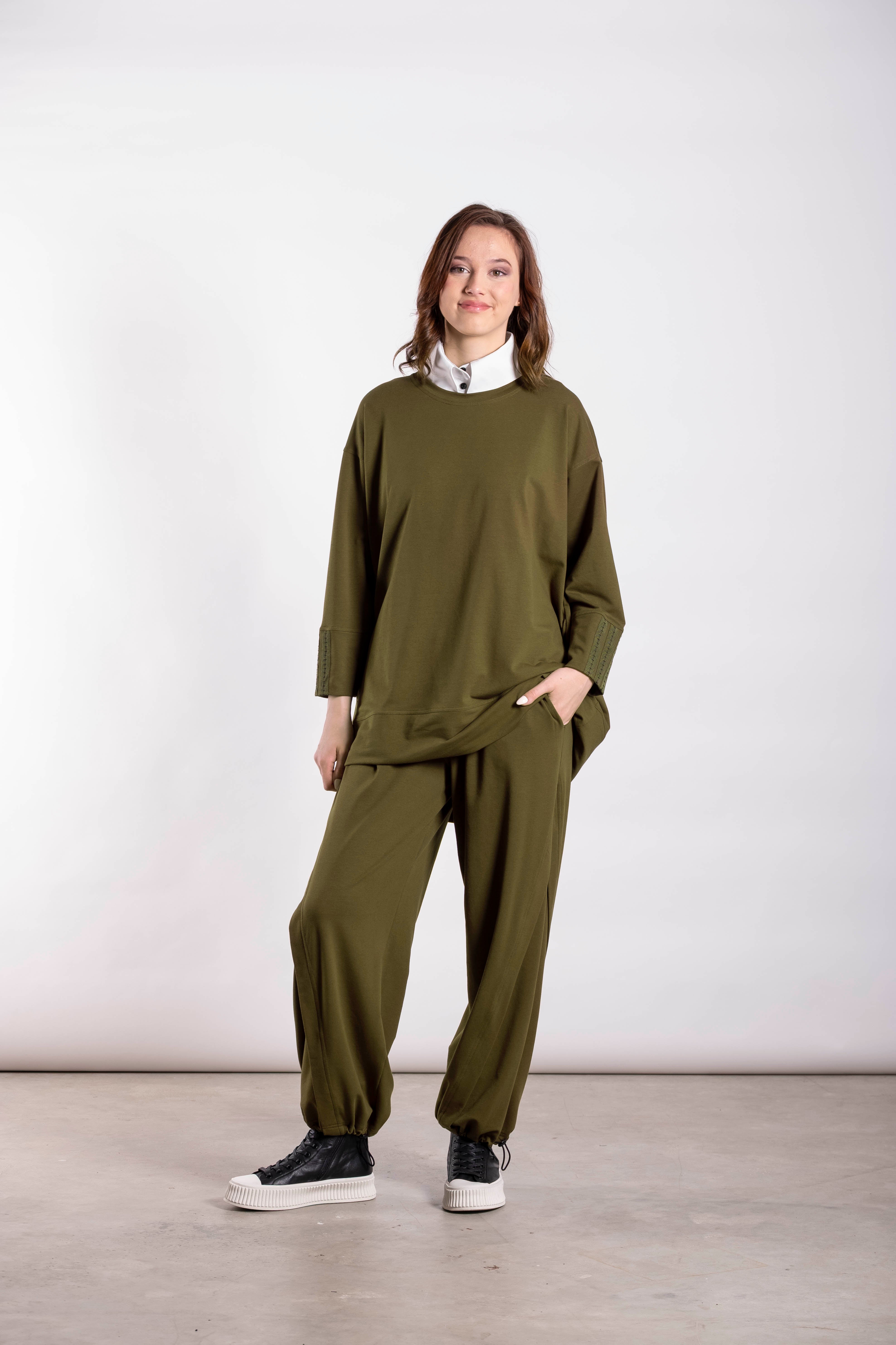 Back Drop Sweatshirt Bay Leaf