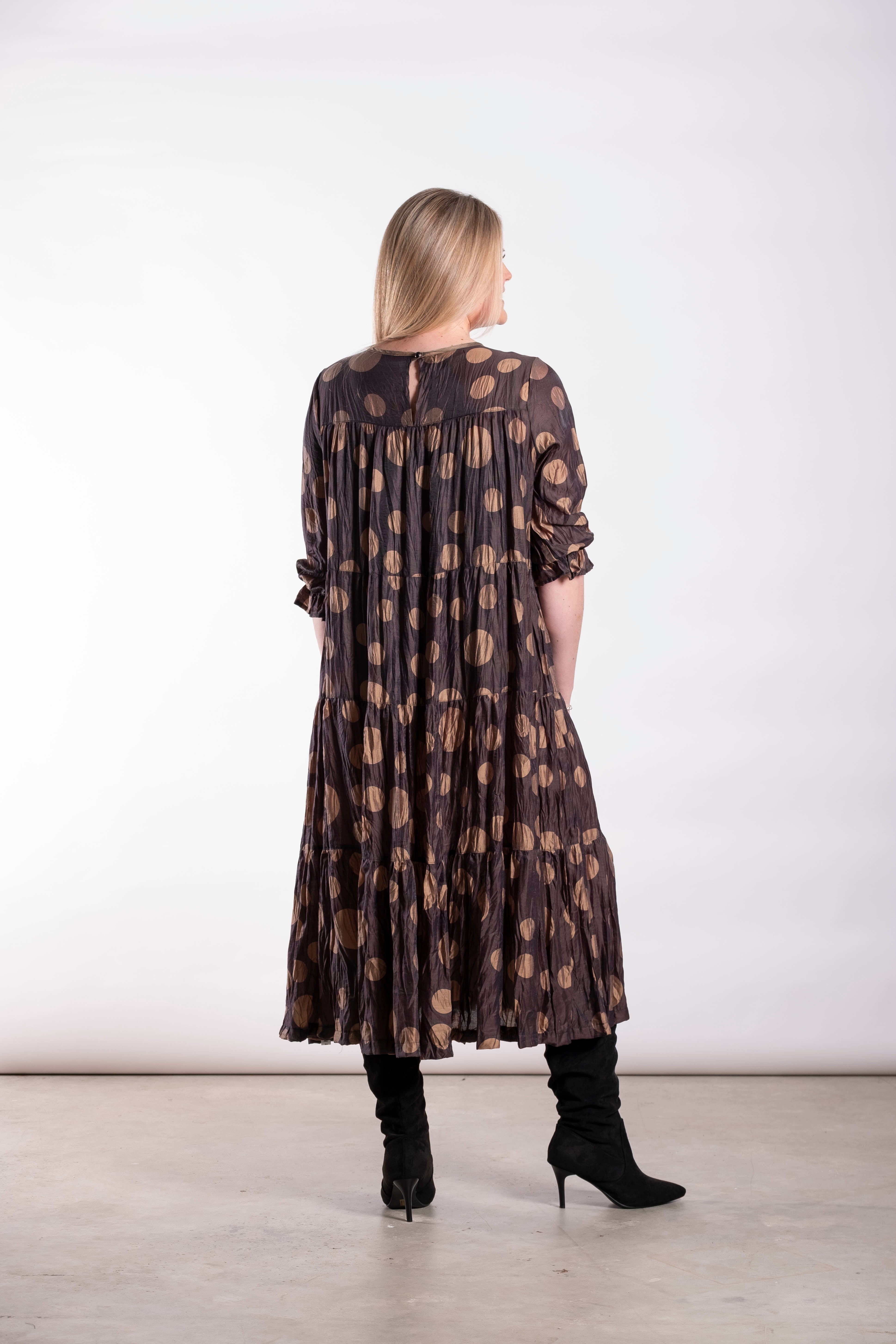 Cascade Dress Bronze Spot