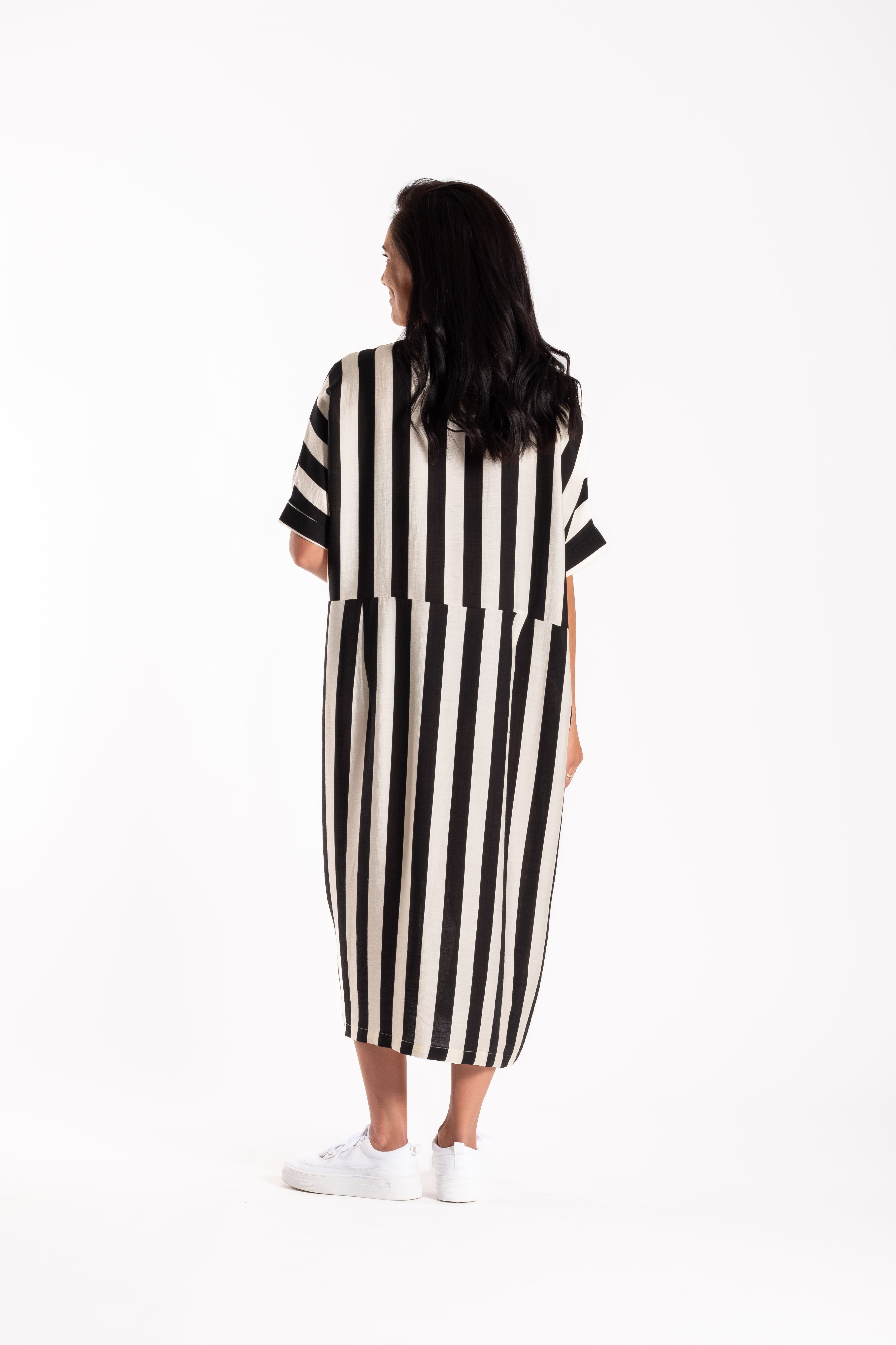 Jayde Dress Black Stripe
