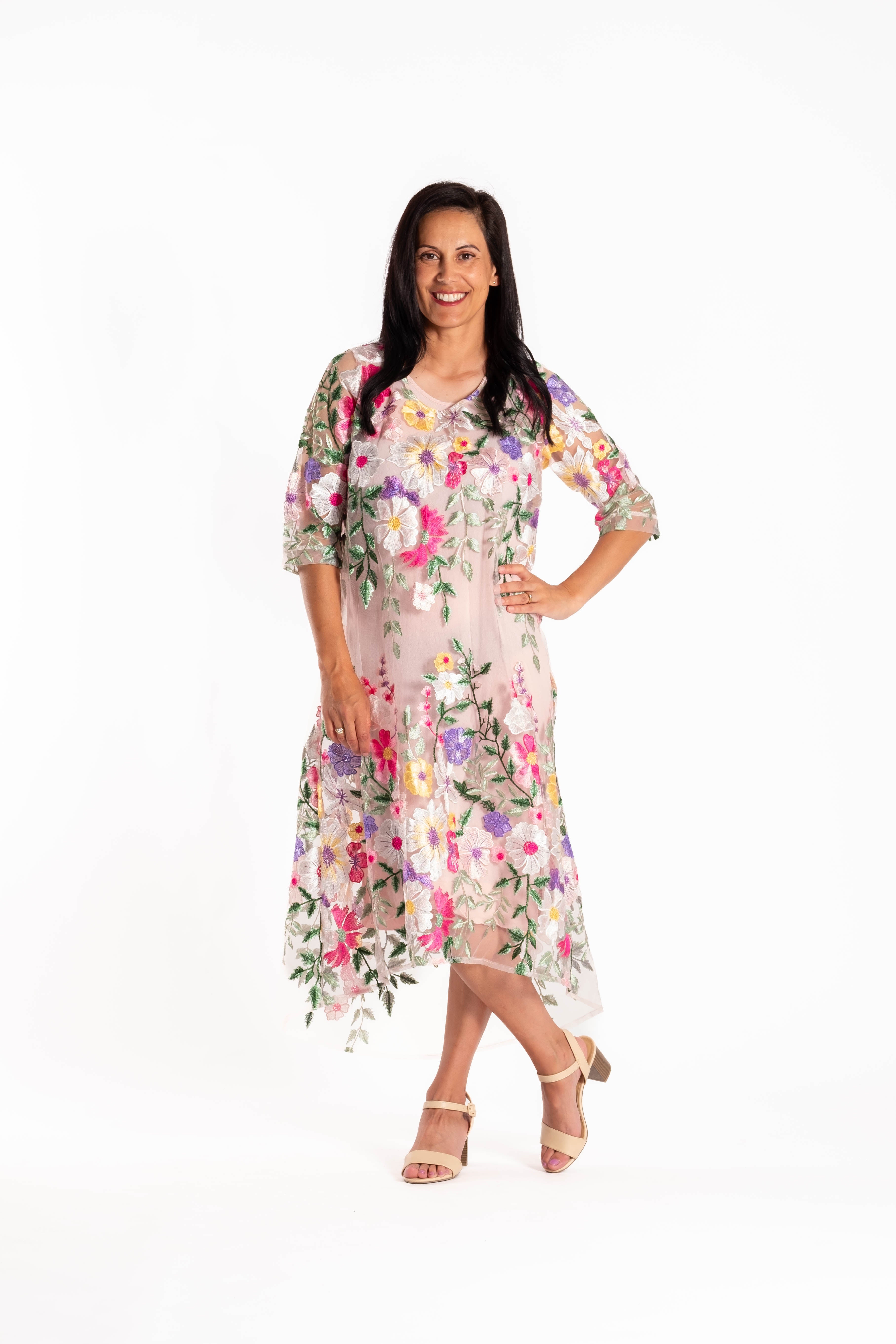 Olive Dress Textured Garden