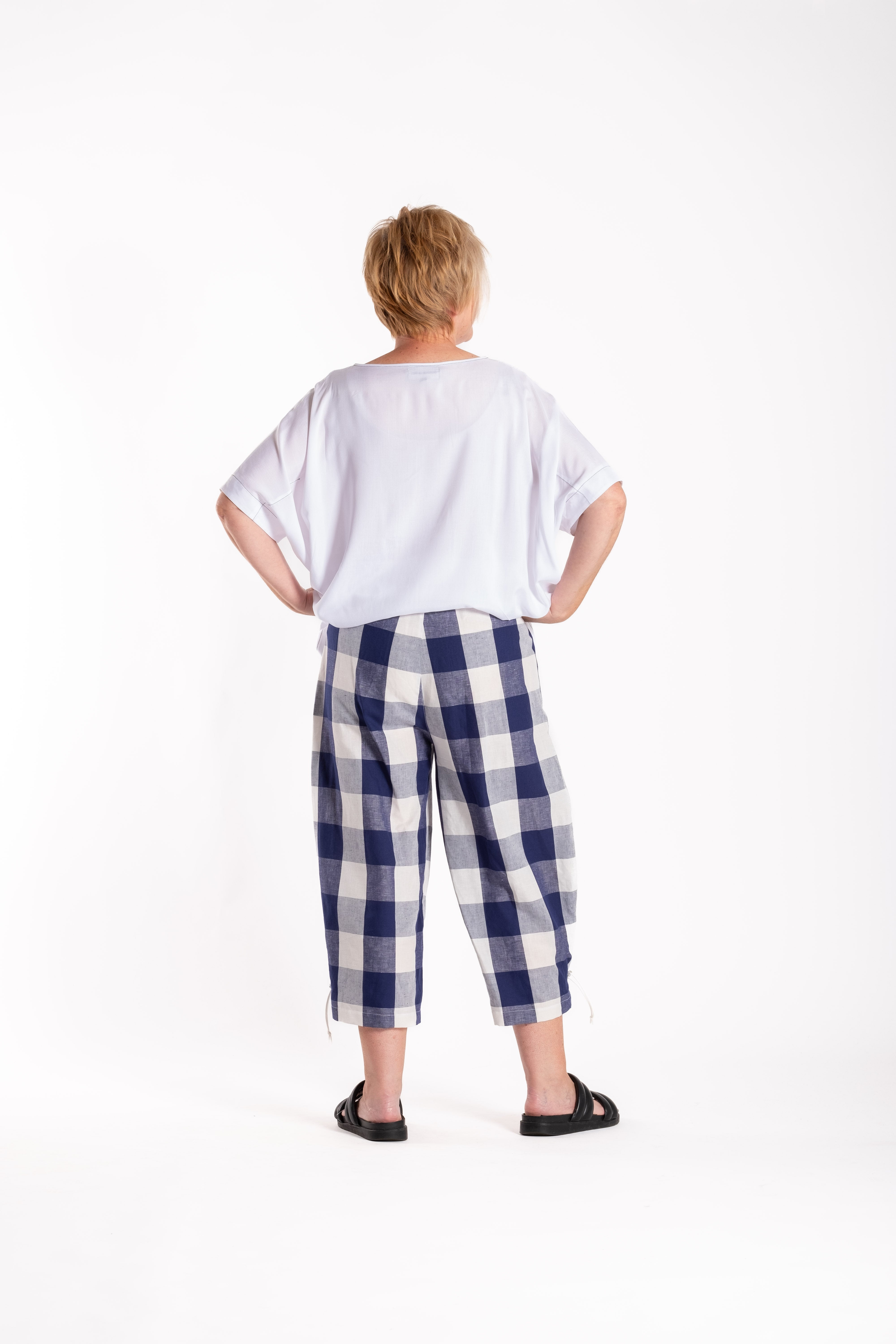 Rio Shorts Blue Chq (Long Version)