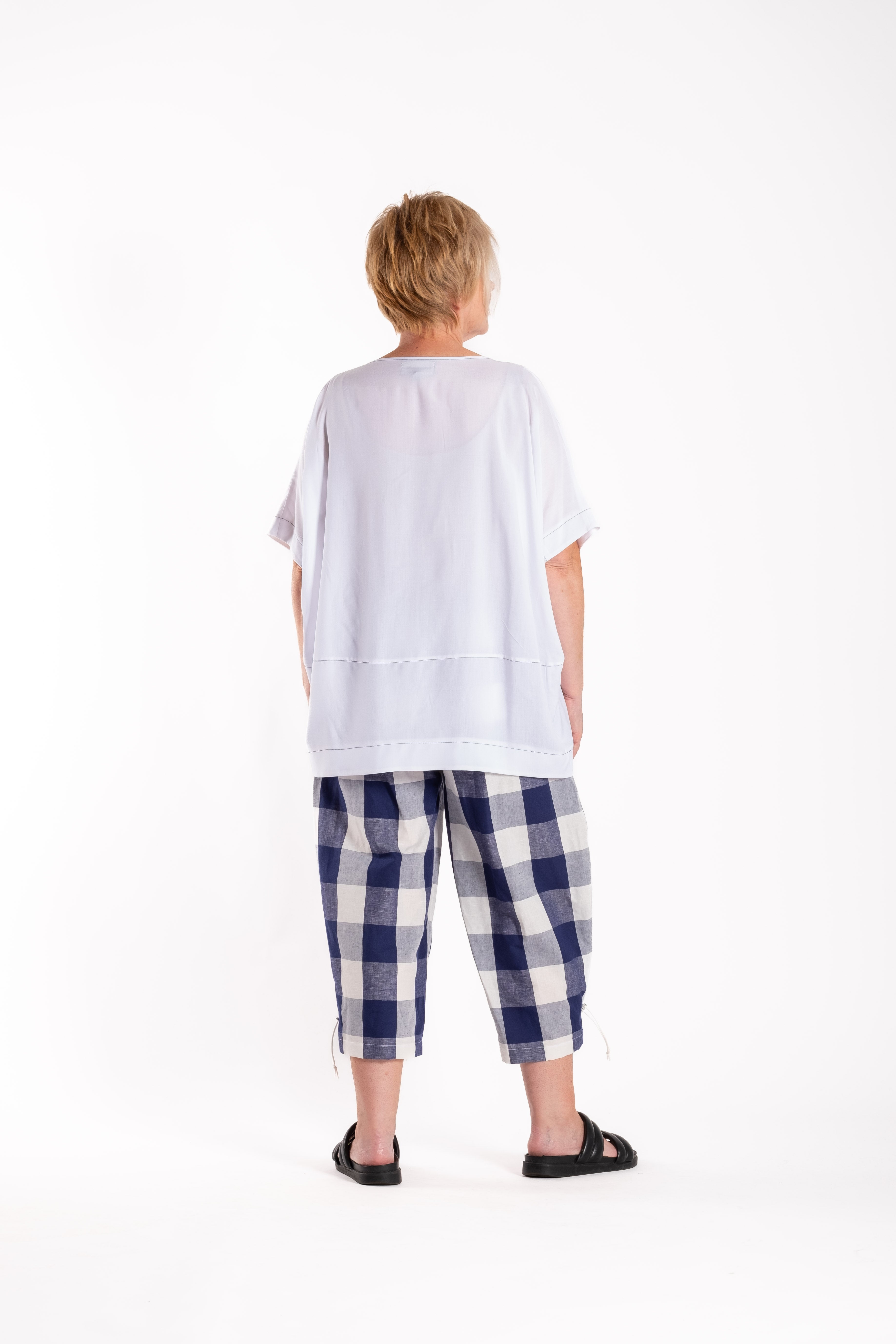 Rio Shorts Blue Chq (Long Version)