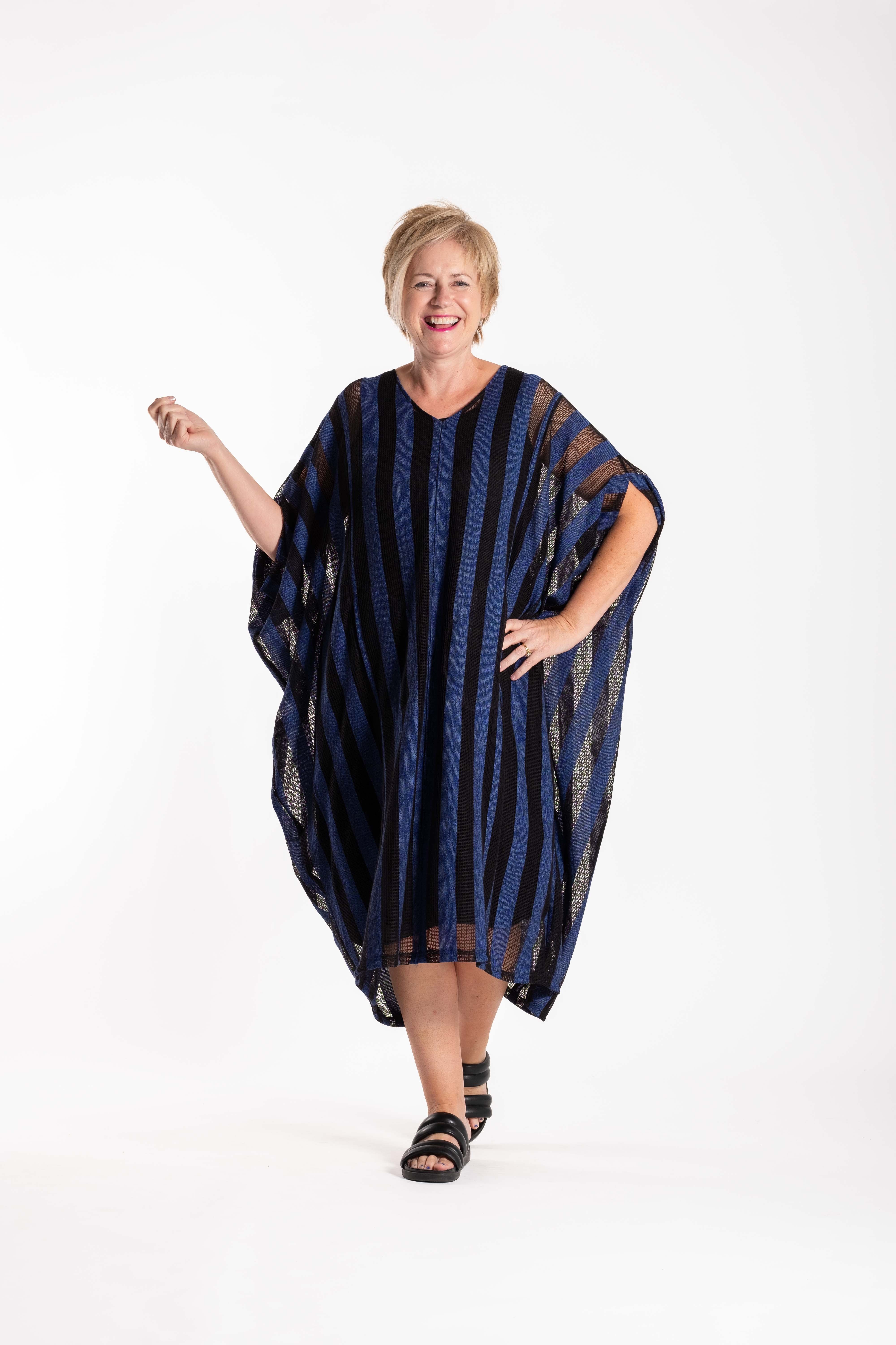 Vacation Dress Blue Stripe