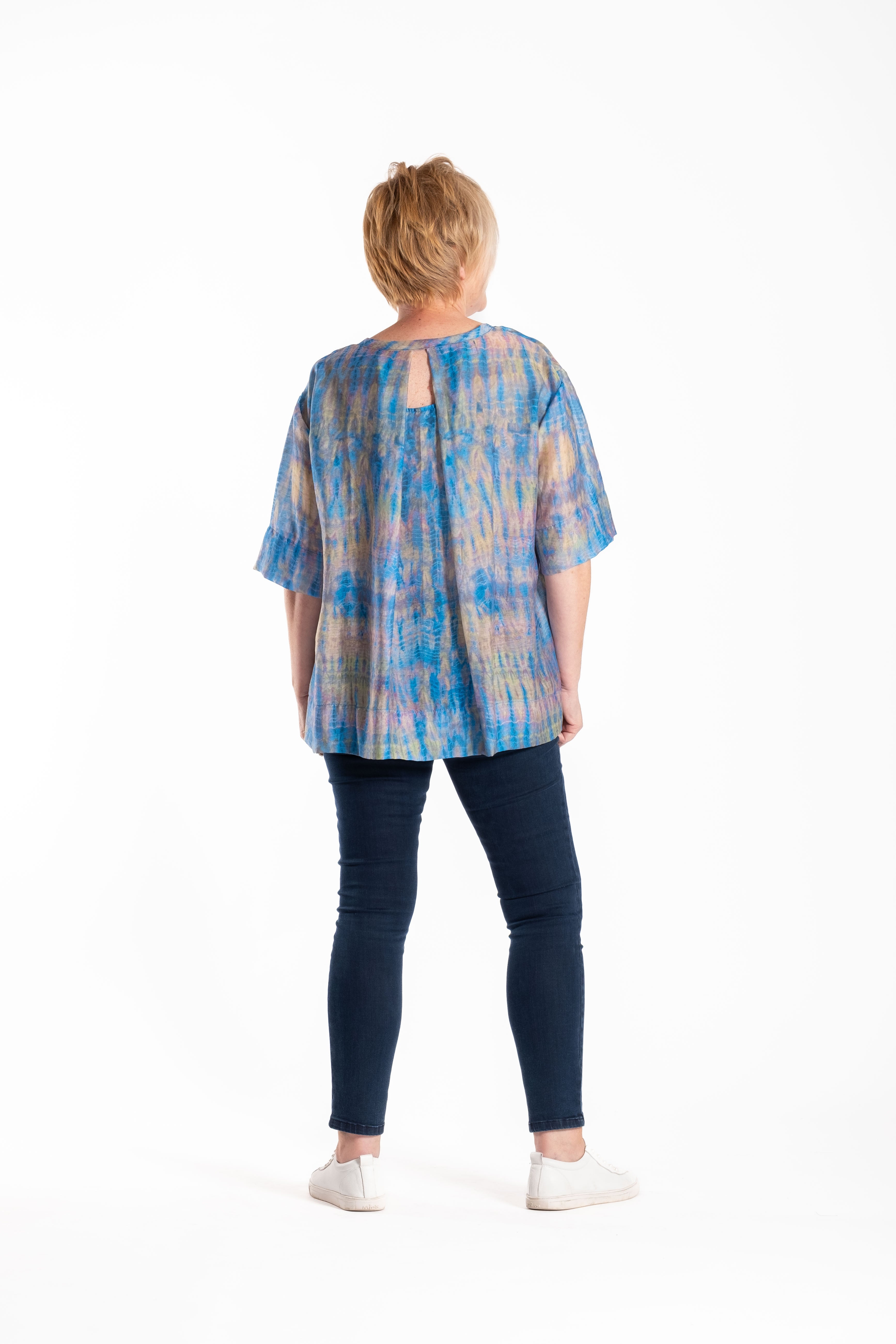 Zefer Top Tie Dyed Blue