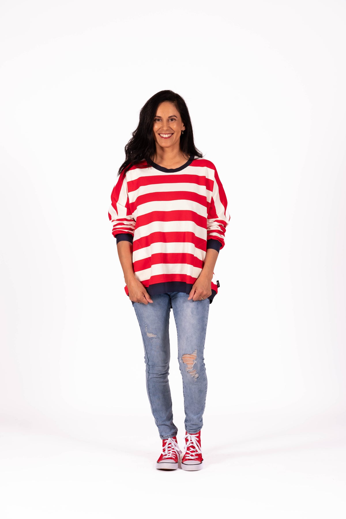 Sweatshirt Red Stripe
