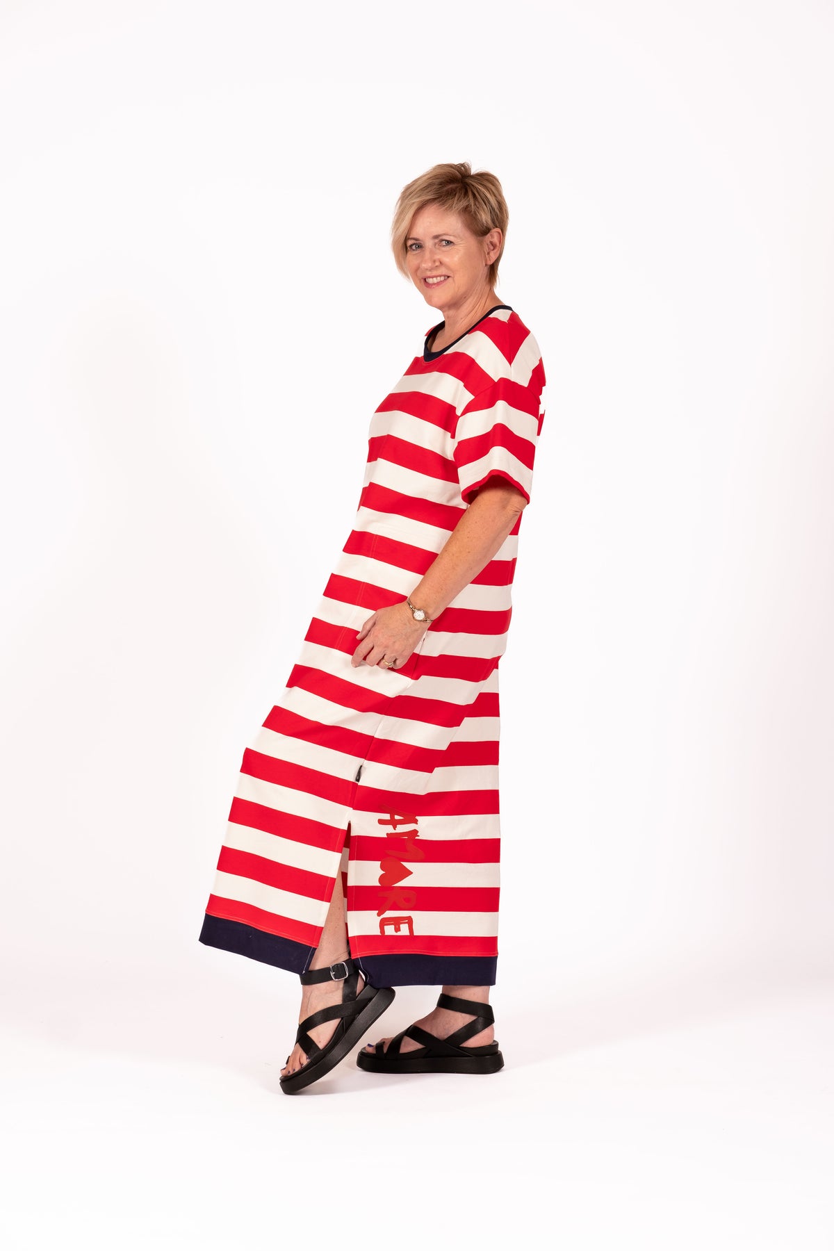 Evie Dress Red Stripe