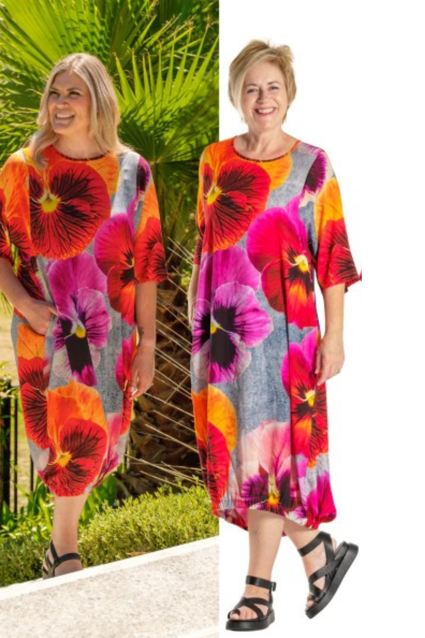Cooper Dress Lush Pansies