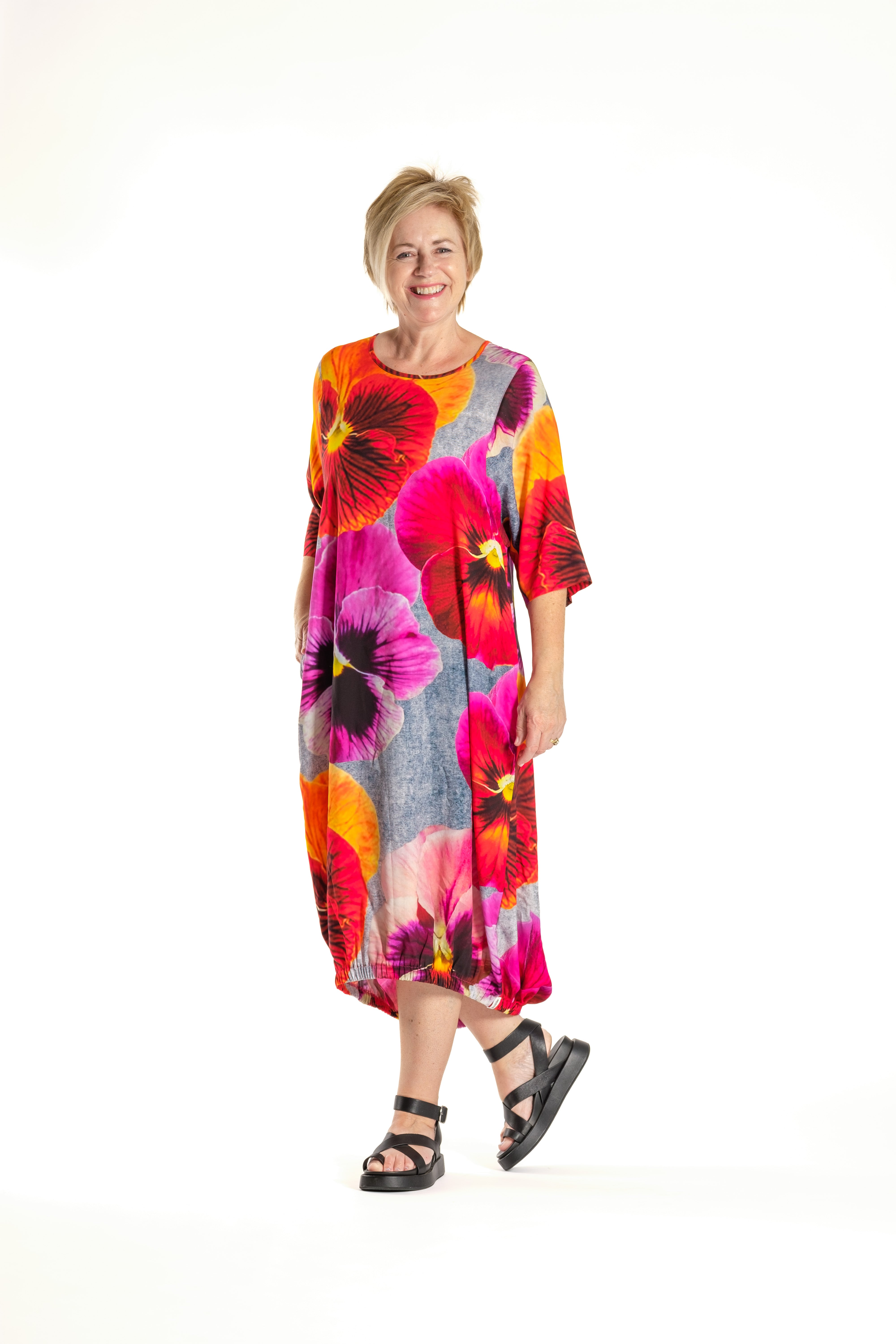 Cooper Dress Lush Pansies