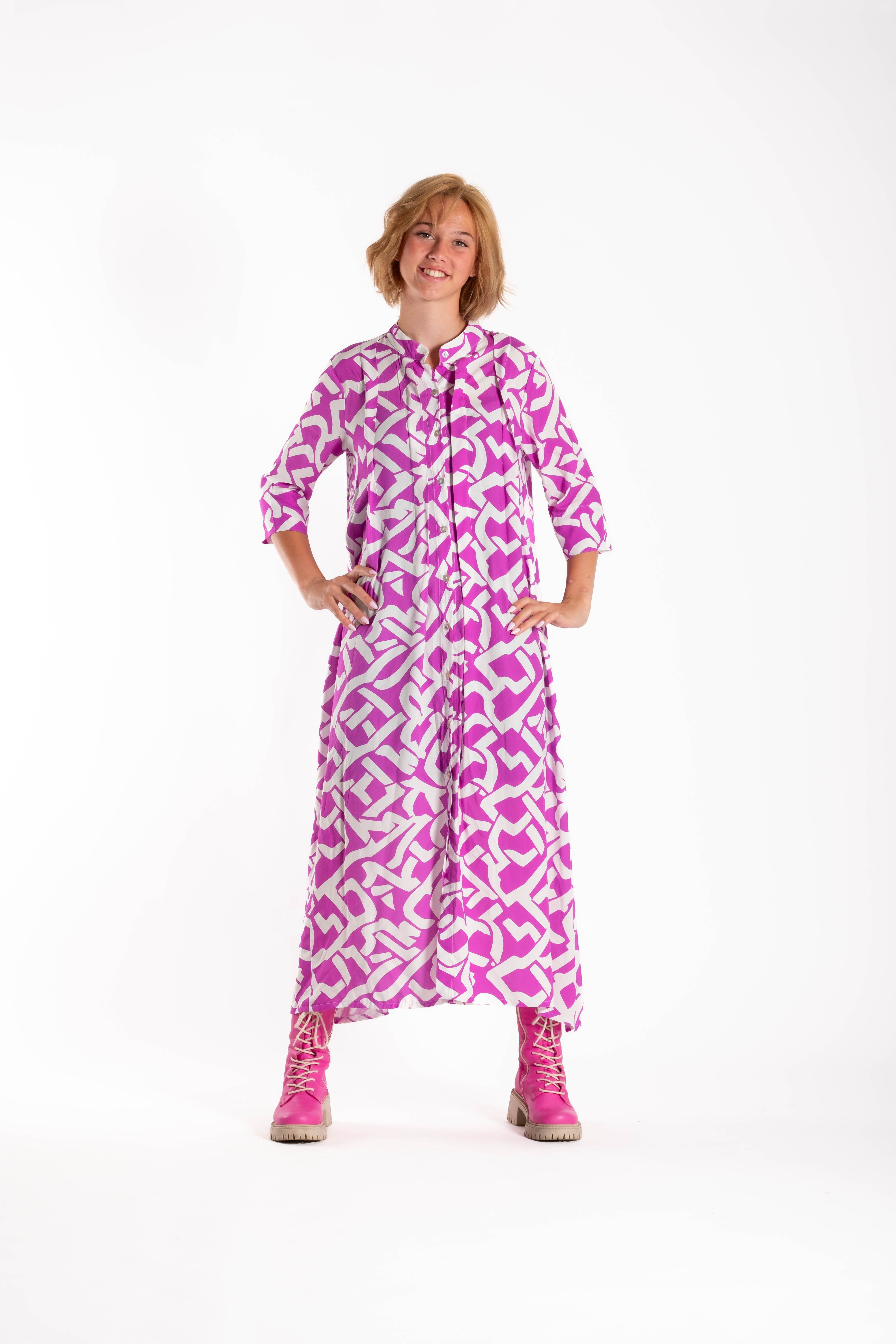 French Me Dress Grape Scribble