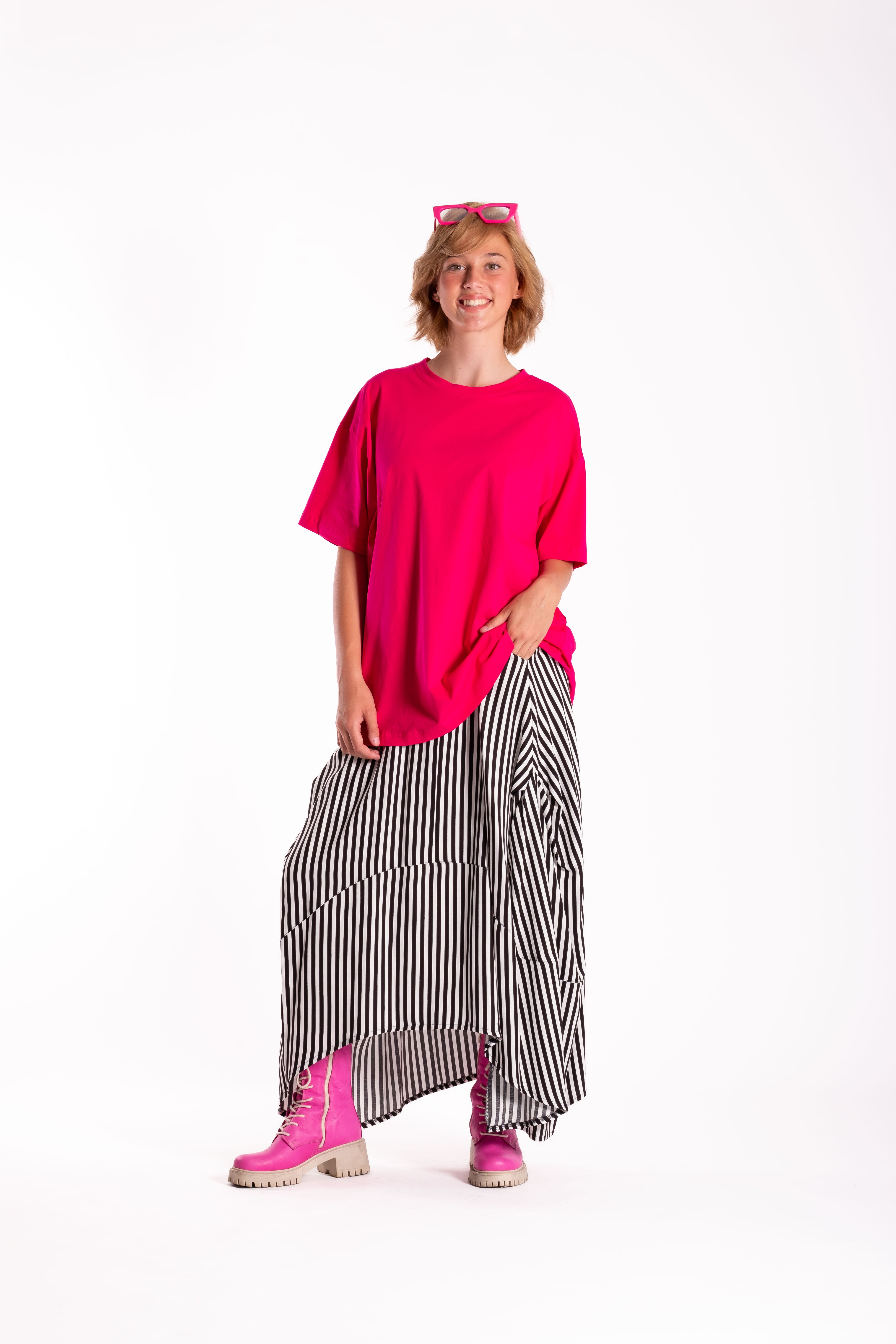 Oversized Box Tee Raspberry Pink