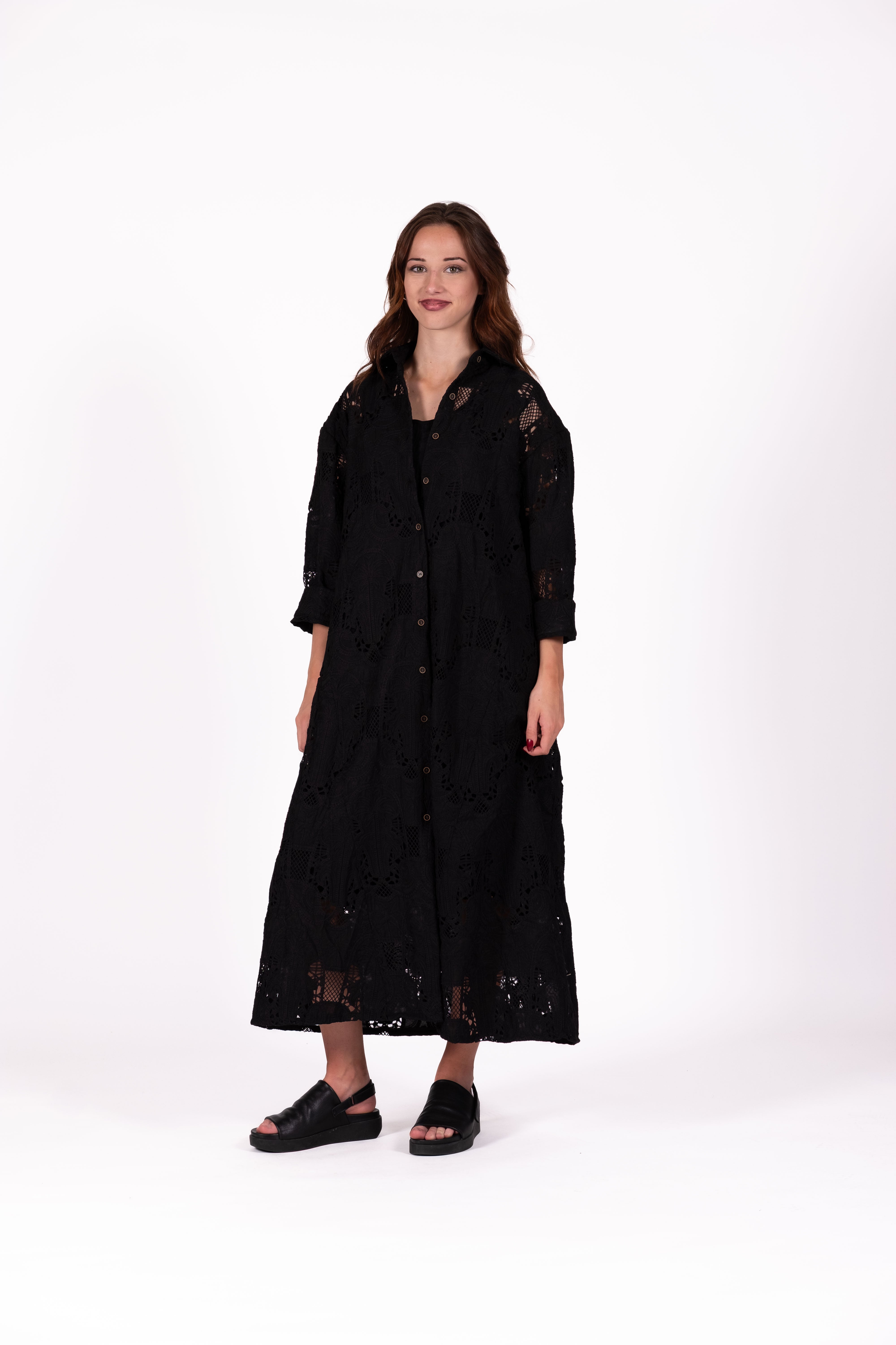 Trooper Shirt Palm Lace Black