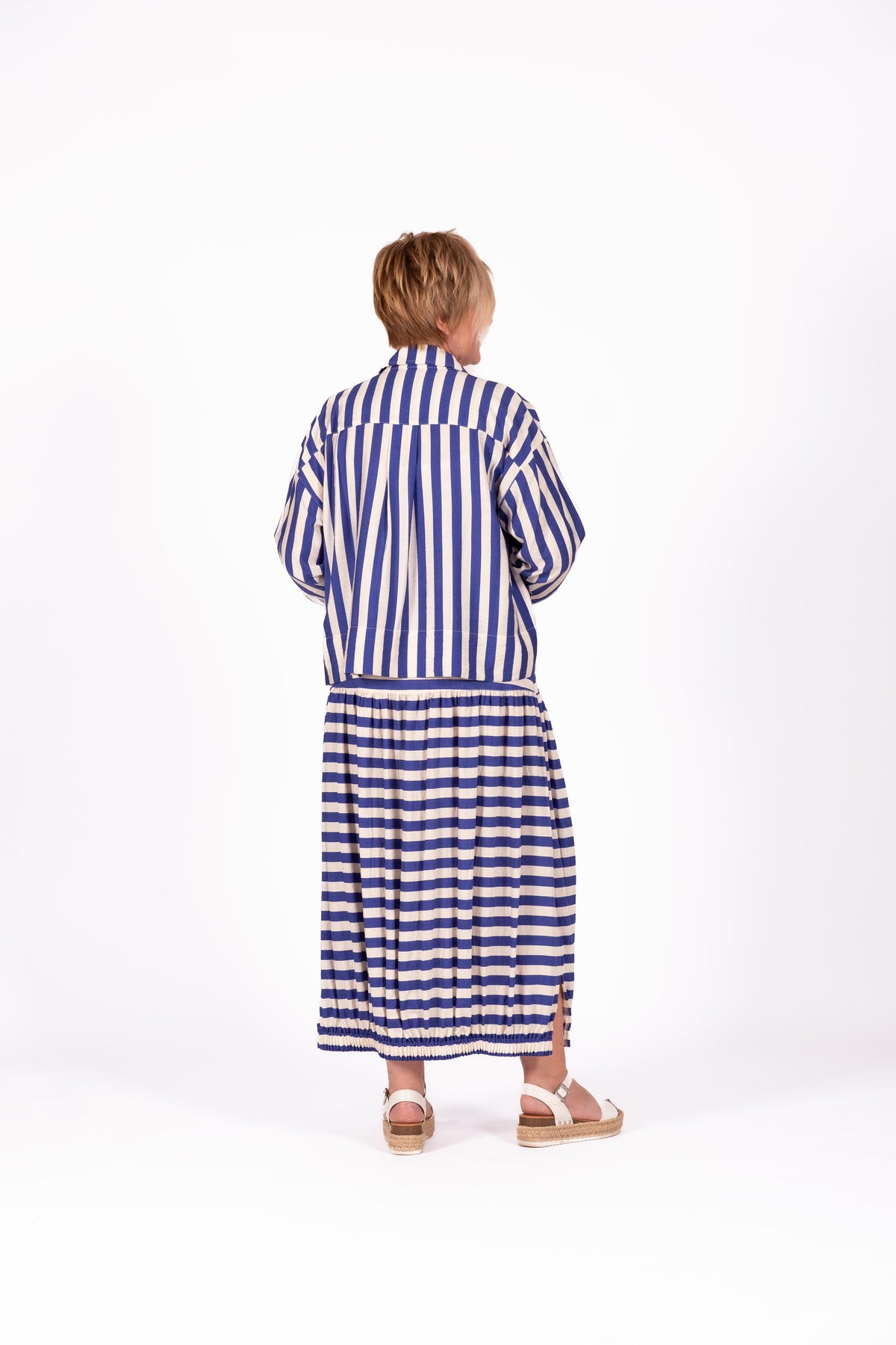 Hope Skirt French Blue Stripe