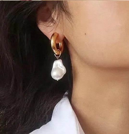 Drop Peal Earrings Silver