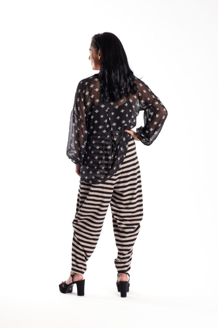 Knot Pants Taupe Stripe