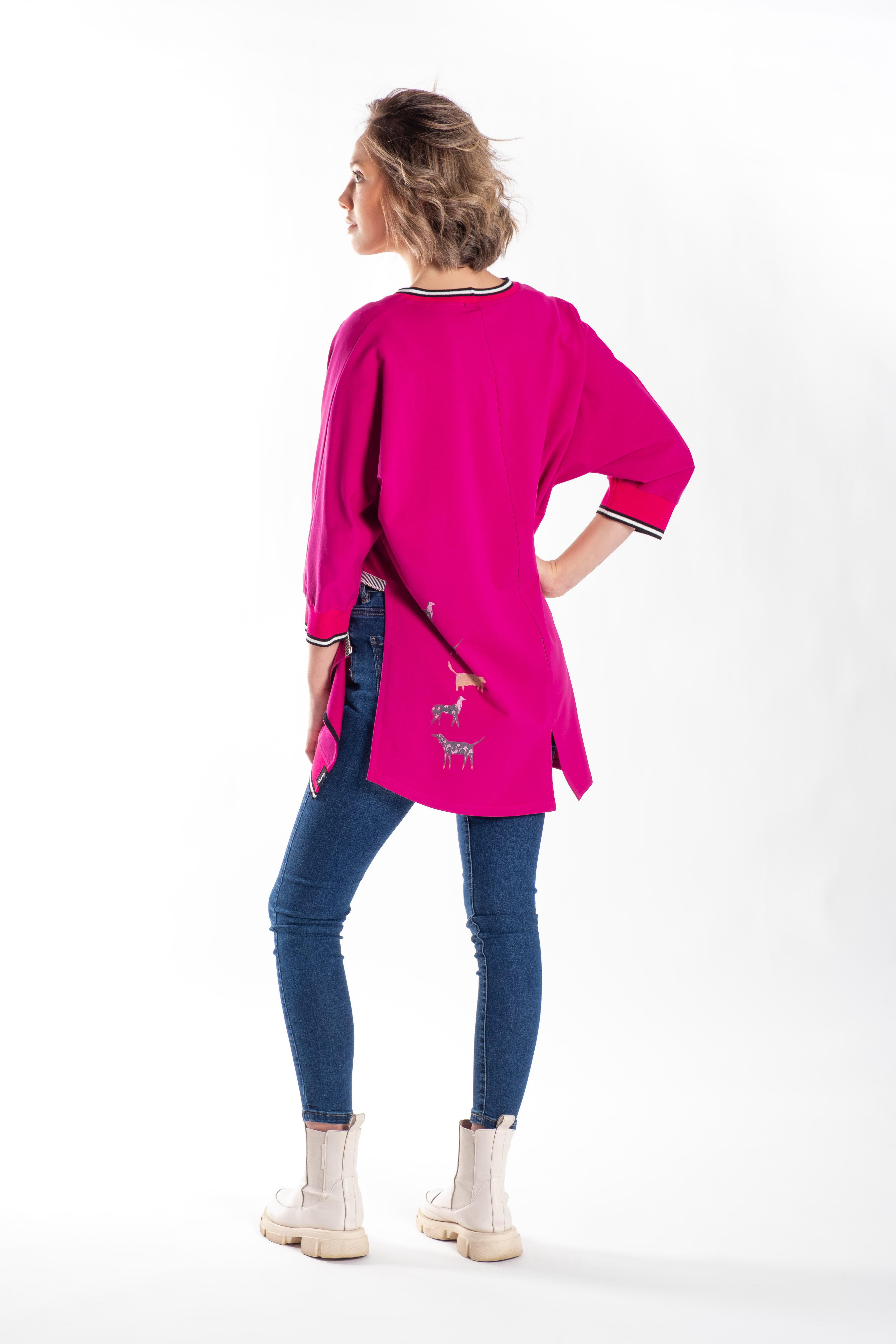 Sabrina Top Pink Dog