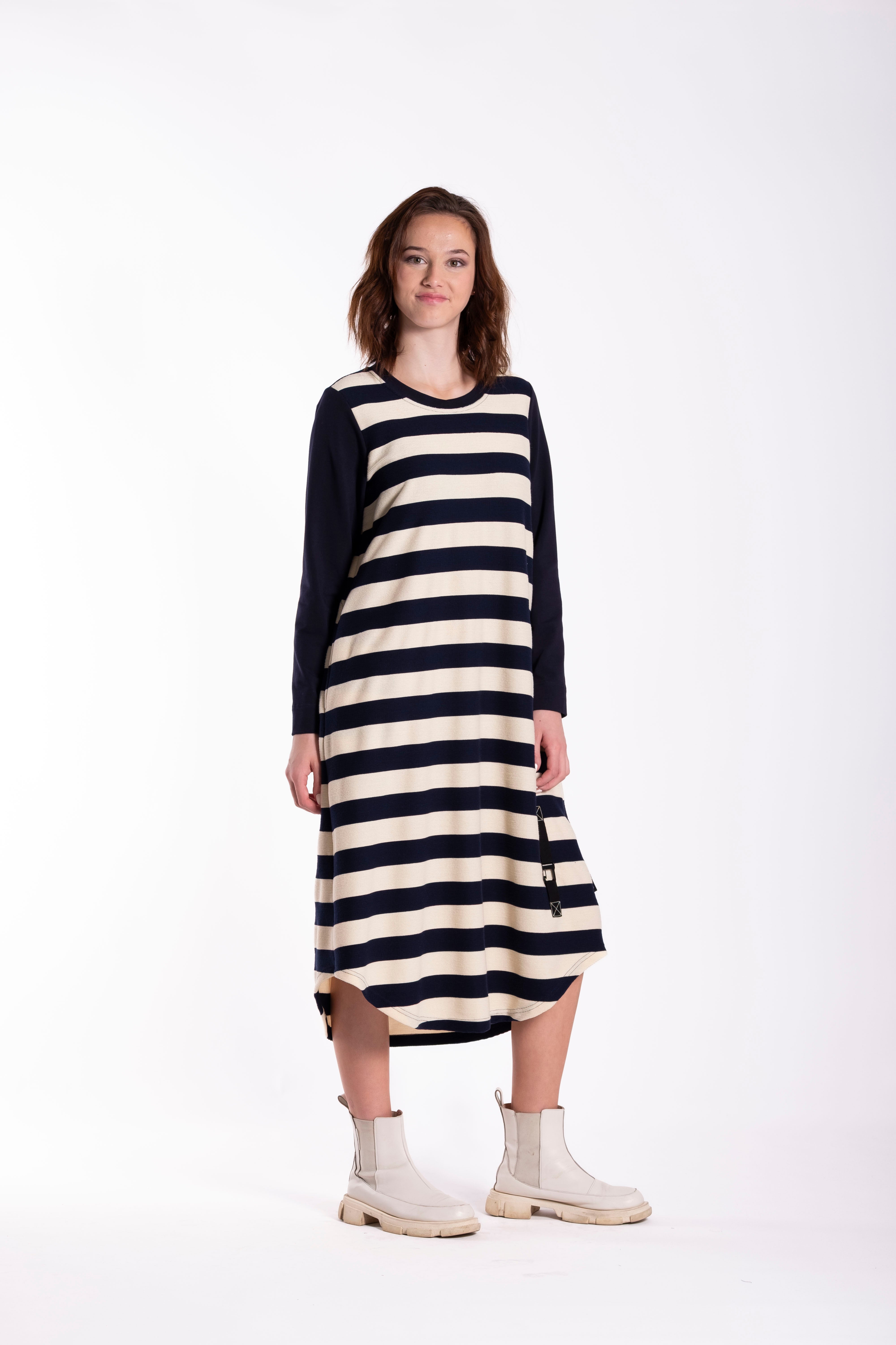 Simone Dress Zebra Crossing Navy
