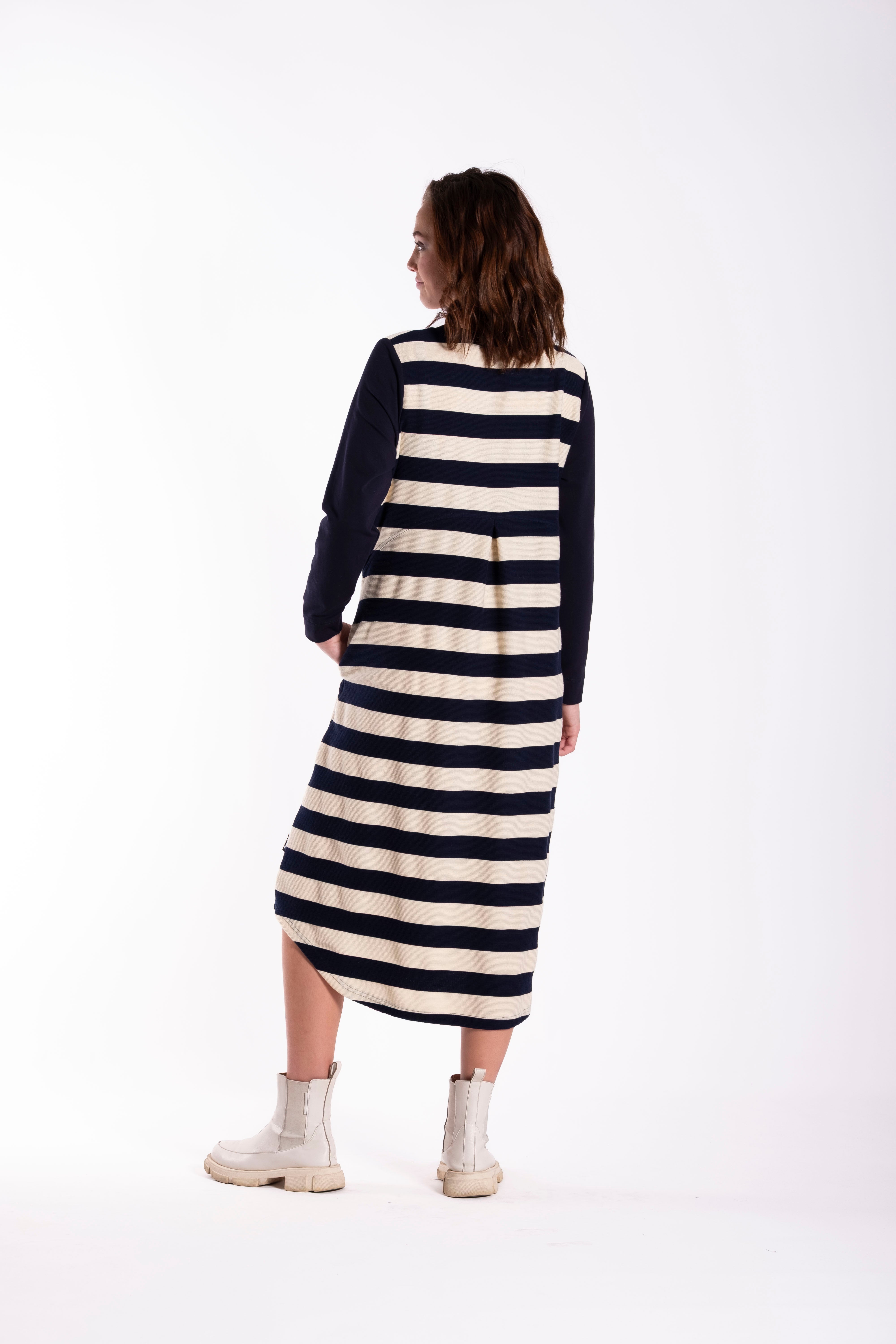 Simone Dress Zebra Crossing Navy