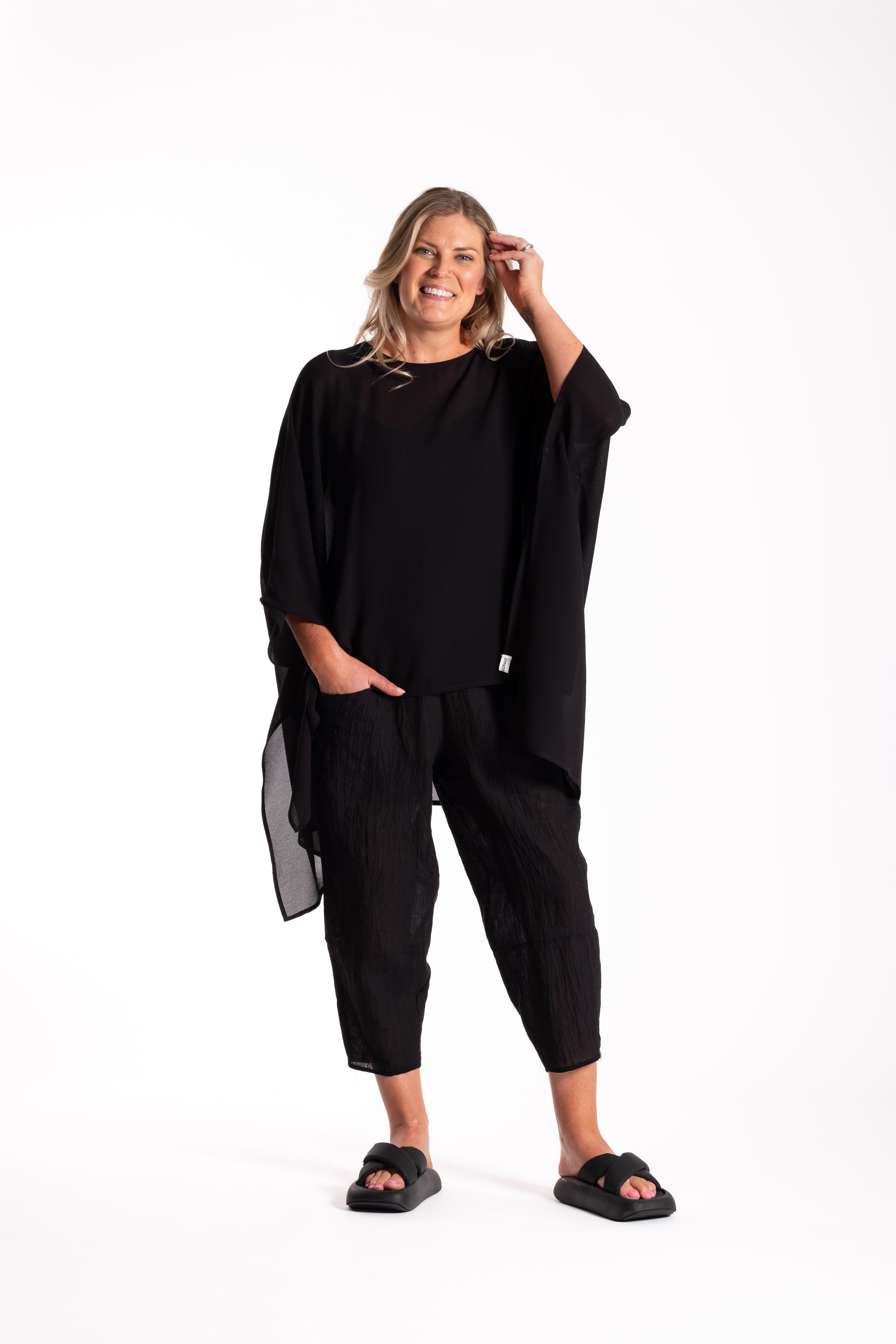Mimi Top Black Viscose - Onesize