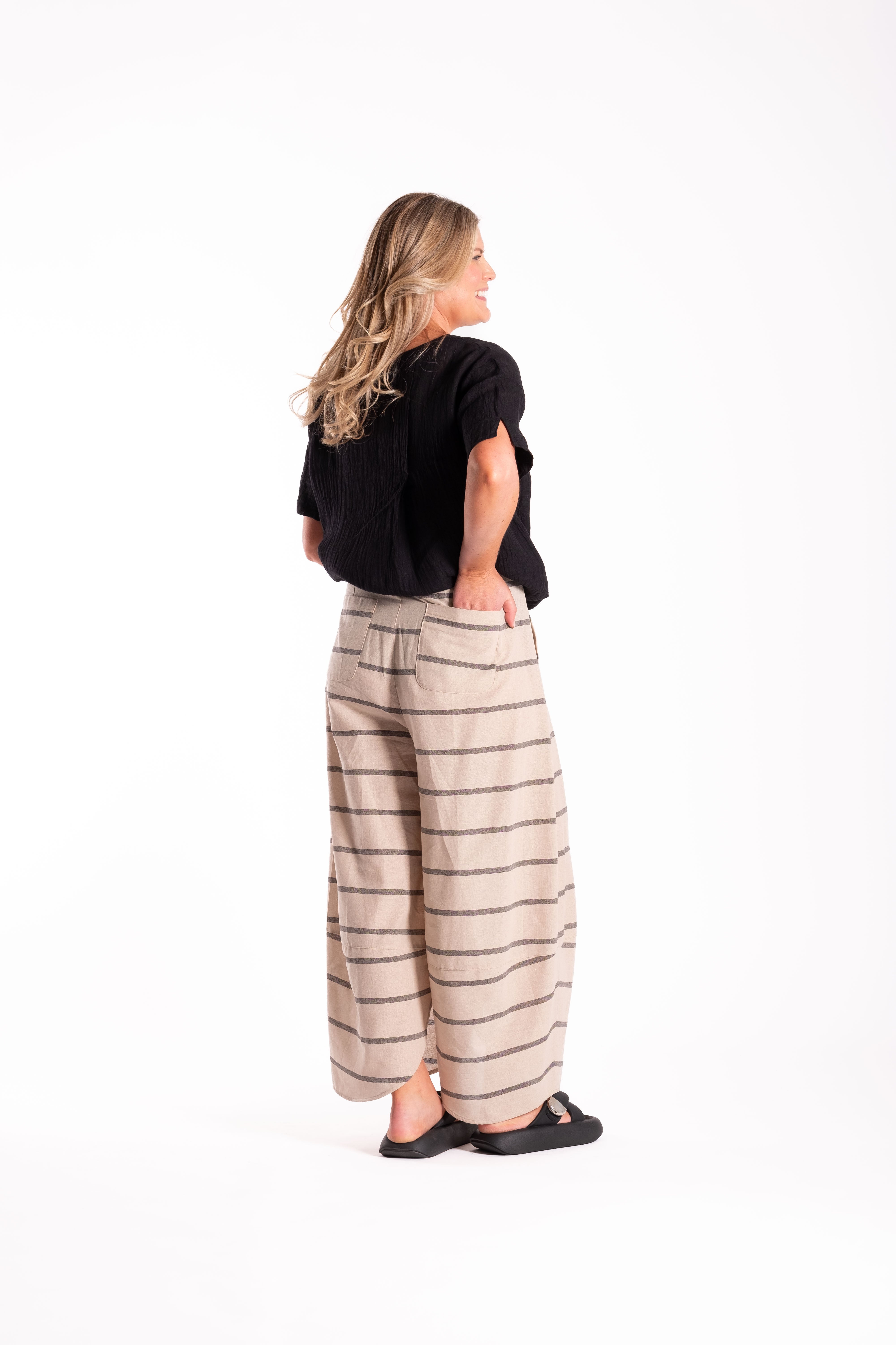 Apartmento Pants Flat White Stripe