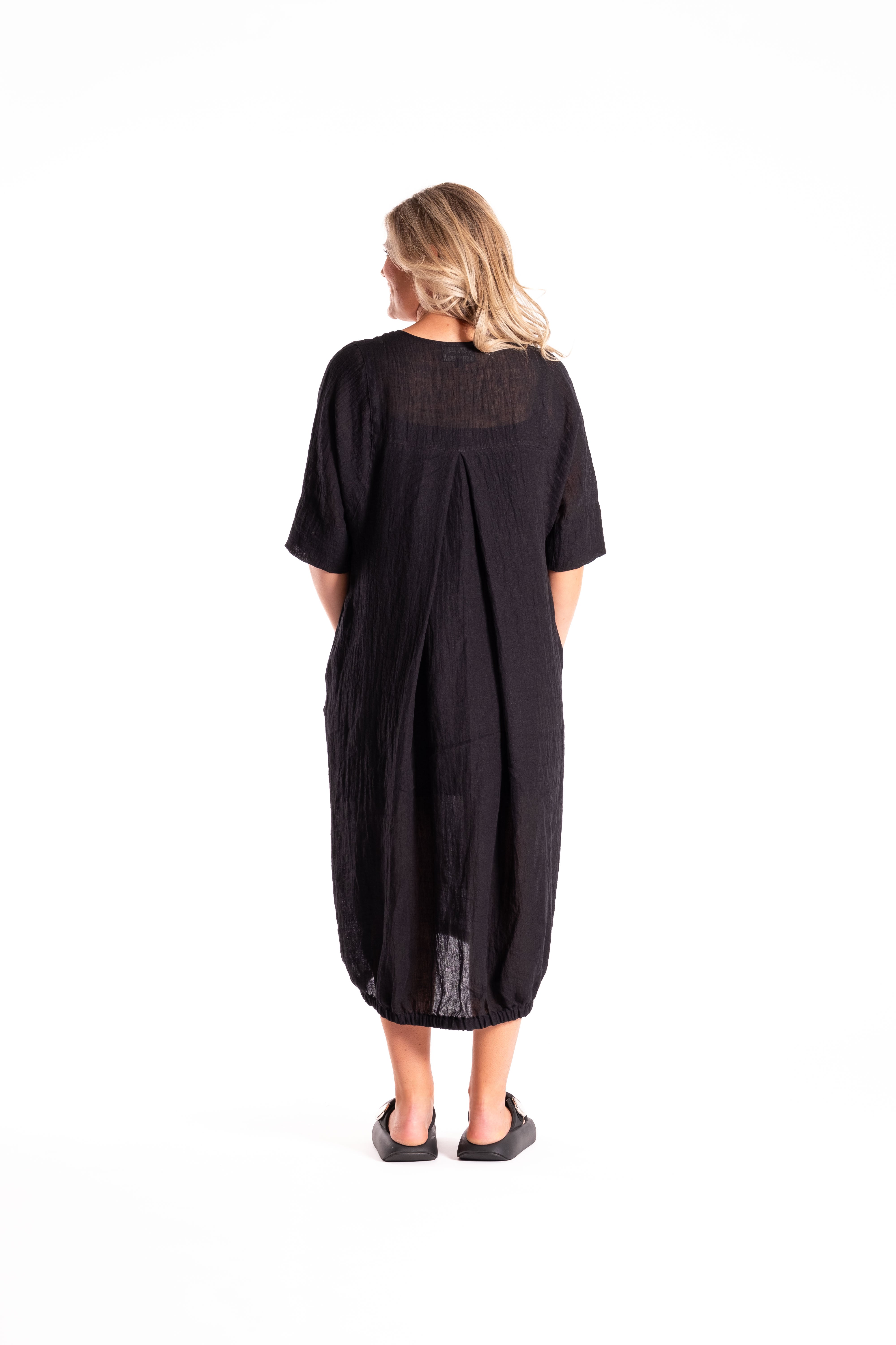 Cooper Dress Black Flax