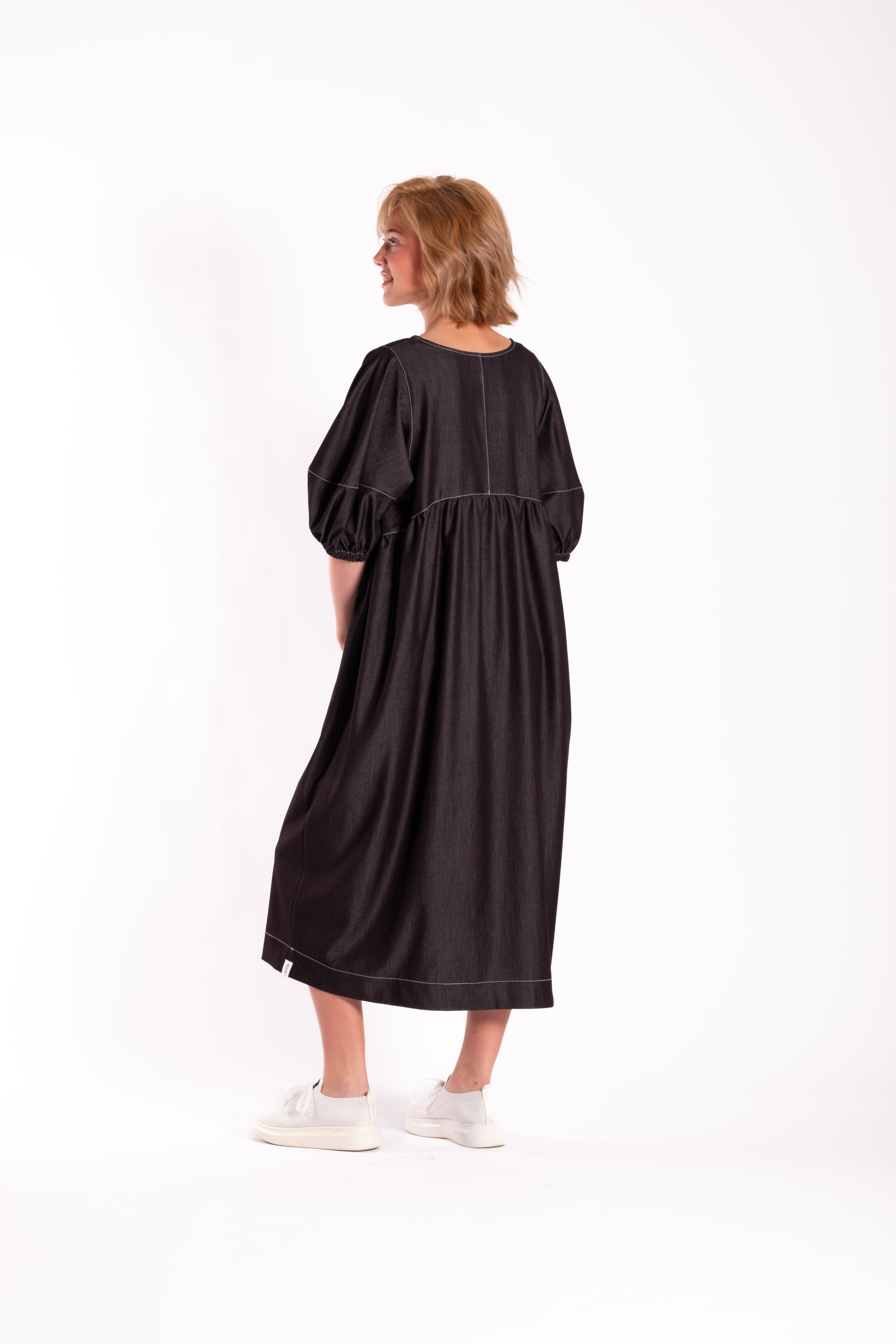 Brie Dress Dark Denim (Lightweight)