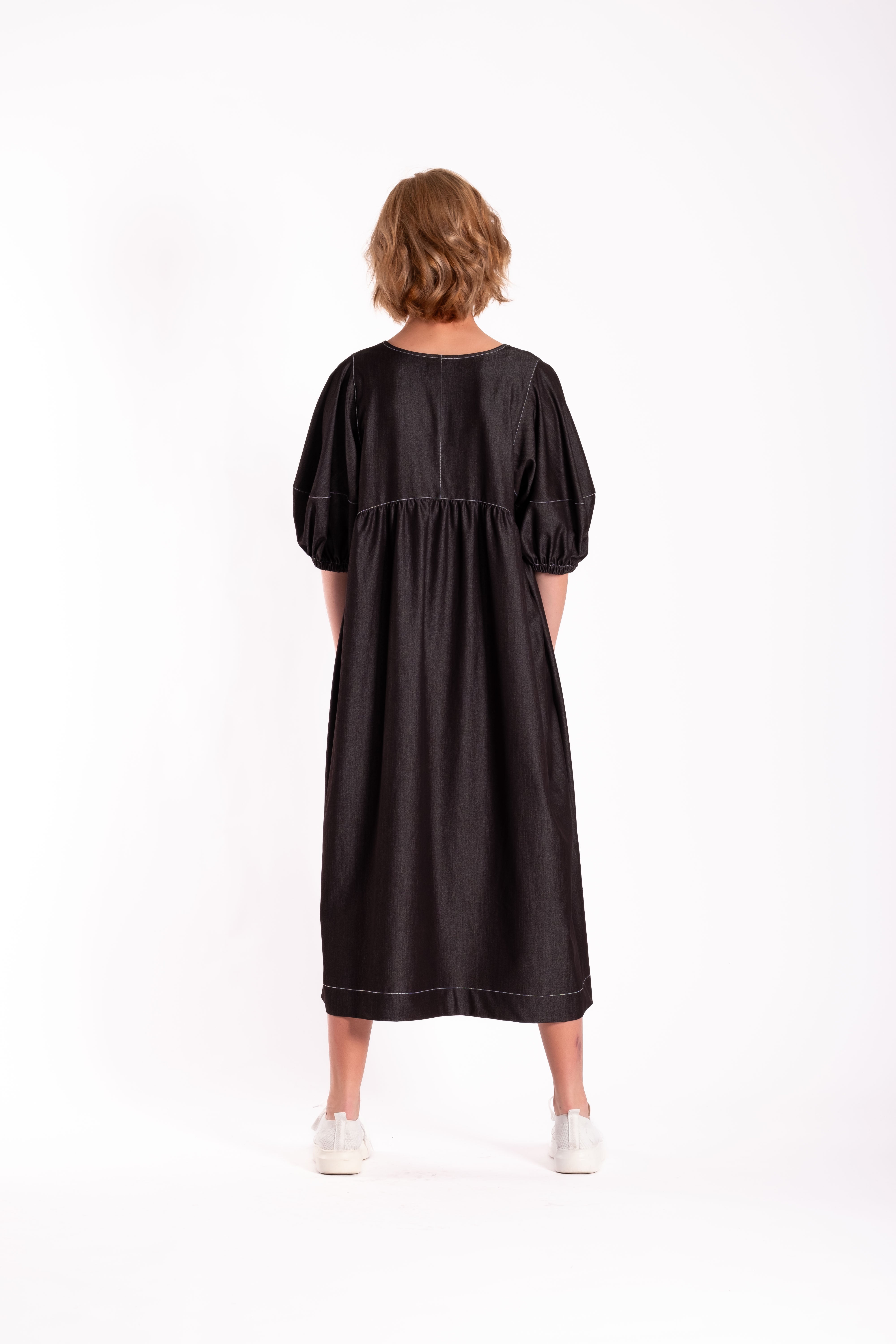 Brie Dress Dark Denim (Lightweight)